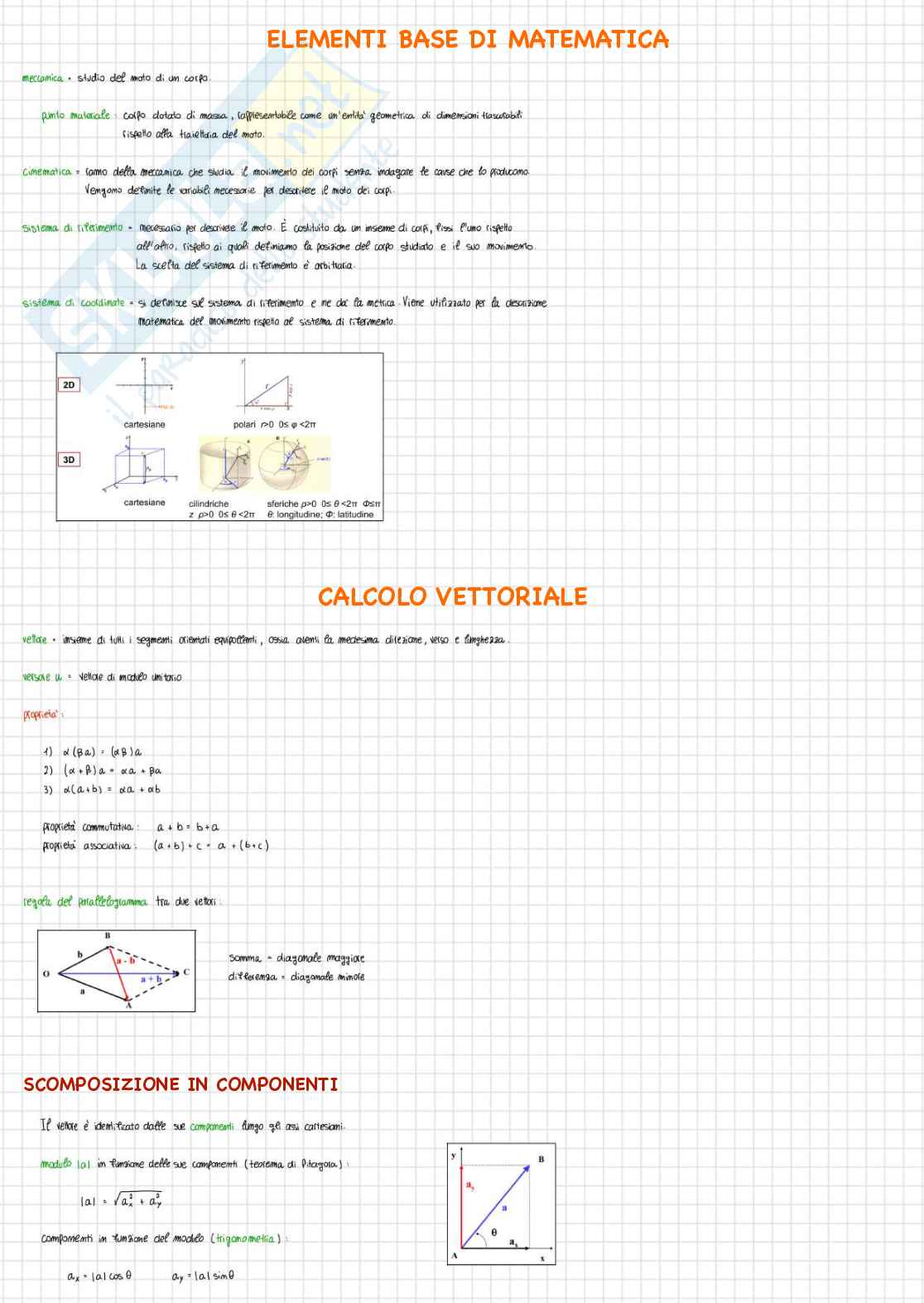Fisica I - Appunti Pag. 1