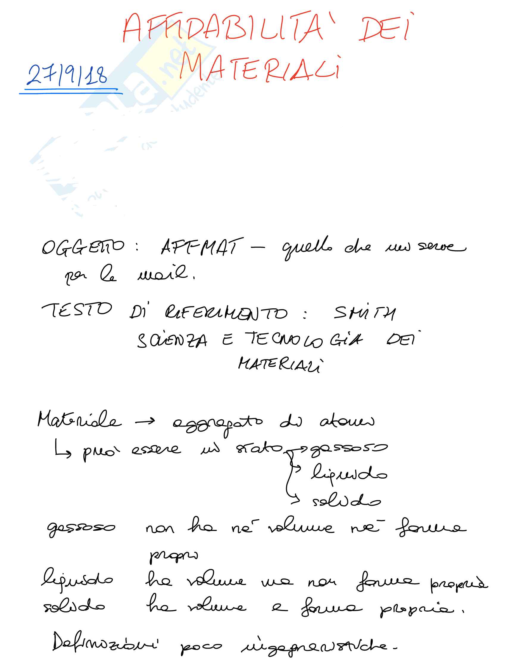 Scienza dei materiali Pag. 1