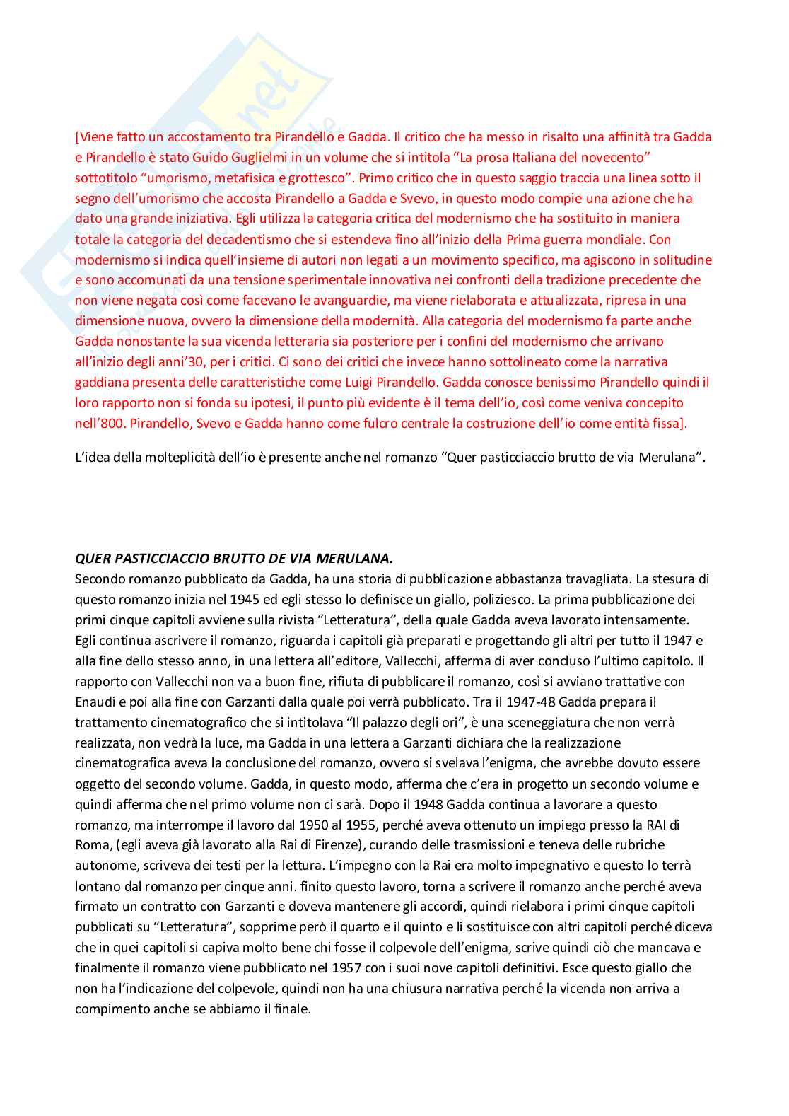 Letteratura italiana moderna e contemporanea Pag. 21