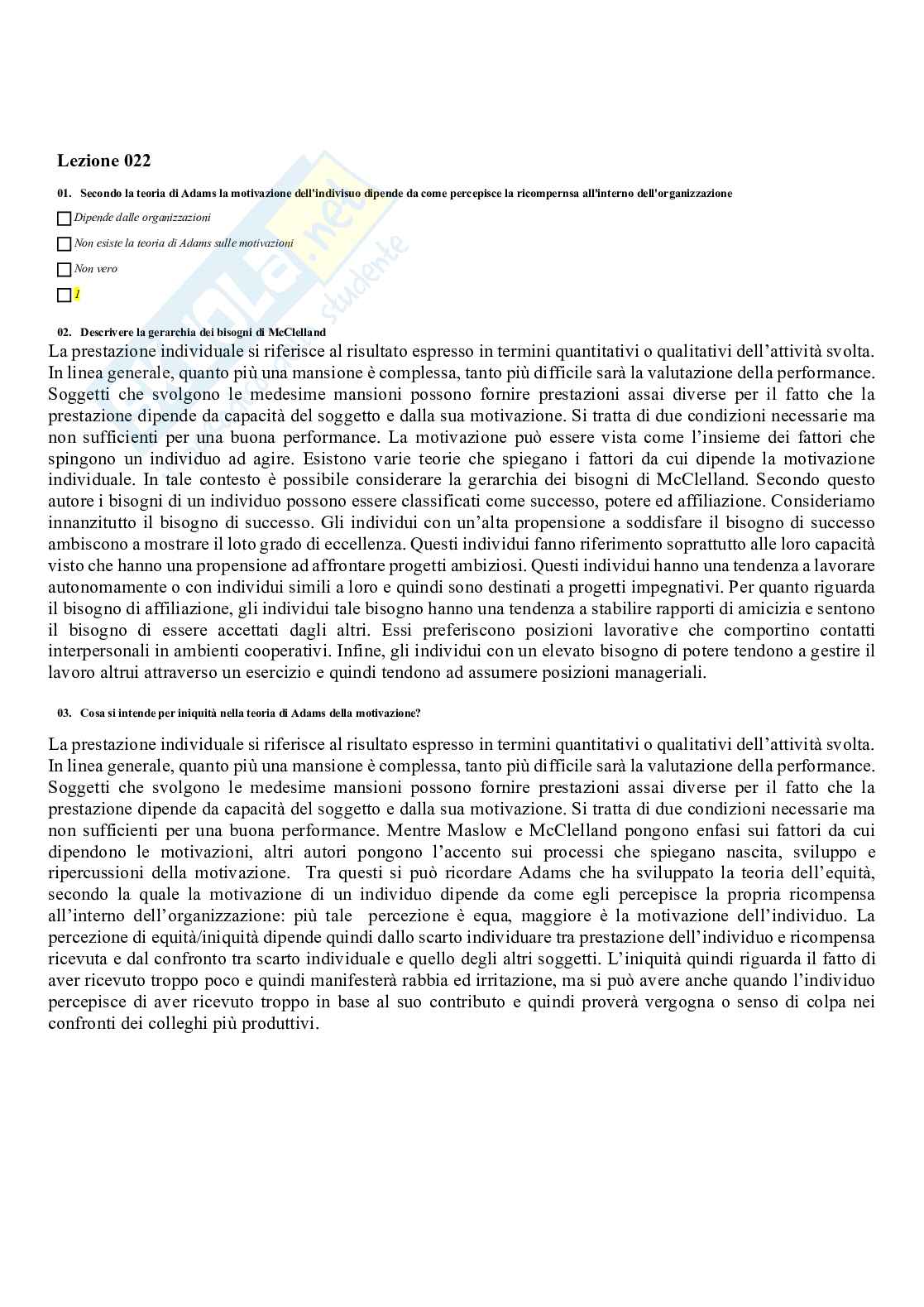 Paniere di Strategia d'impresa e organizzazione industriale (2025) - Risposte multiple e aperte Pag. 26