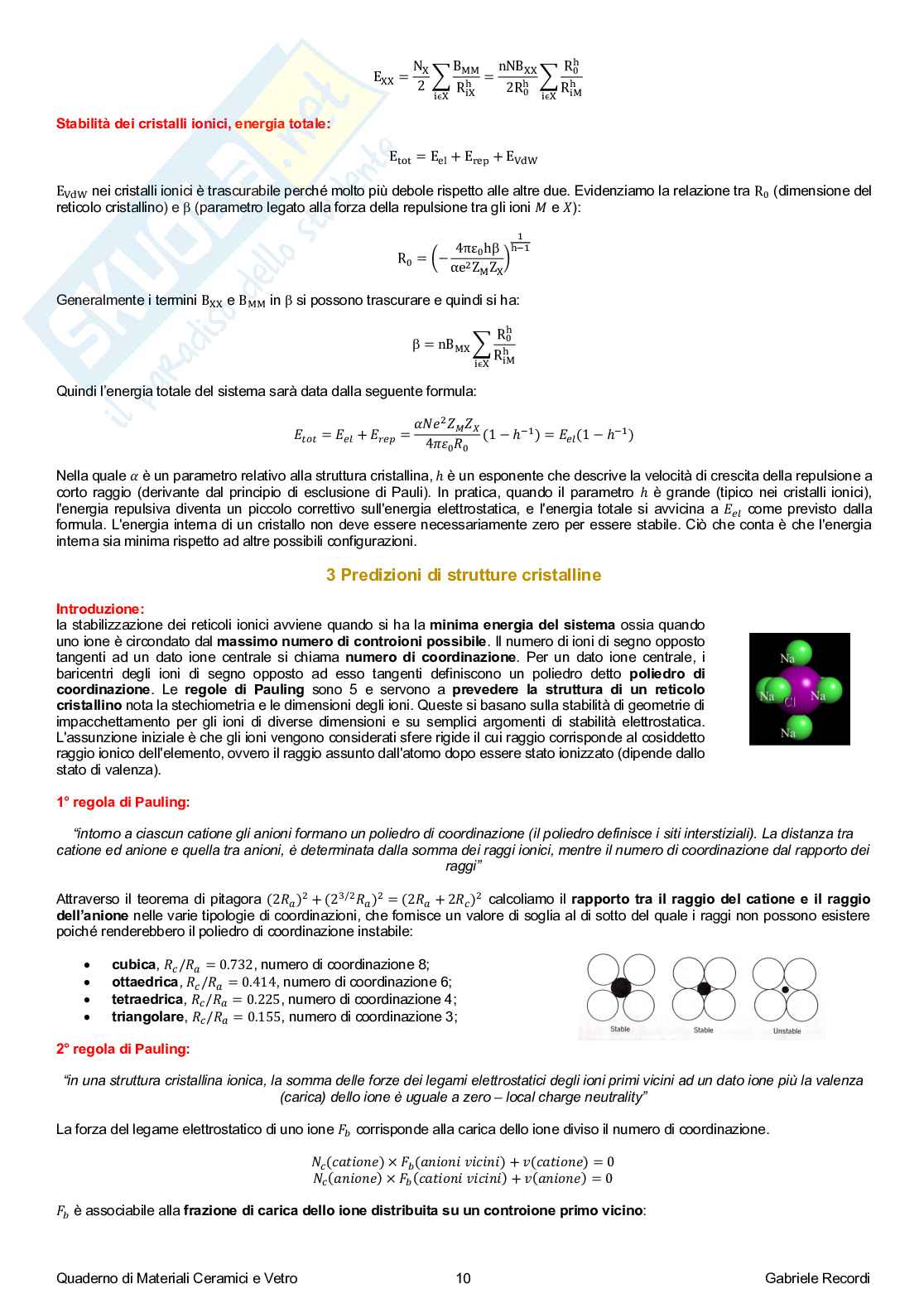 Appunti presi a lezione di Materiali ceramici e vetri Pag. 11