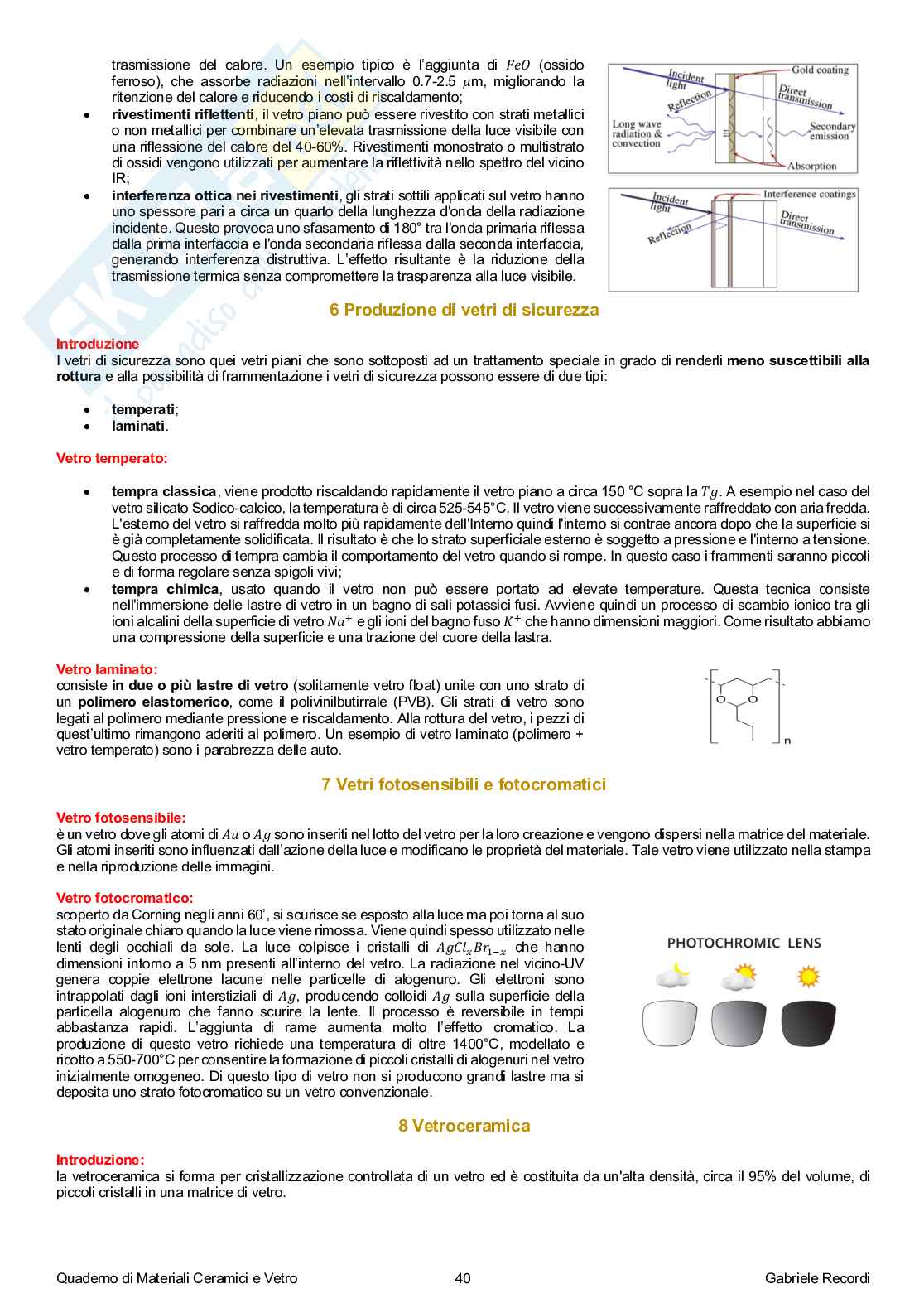 Appunti presi a lezione di Materiali ceramici e vetri Pag. 41