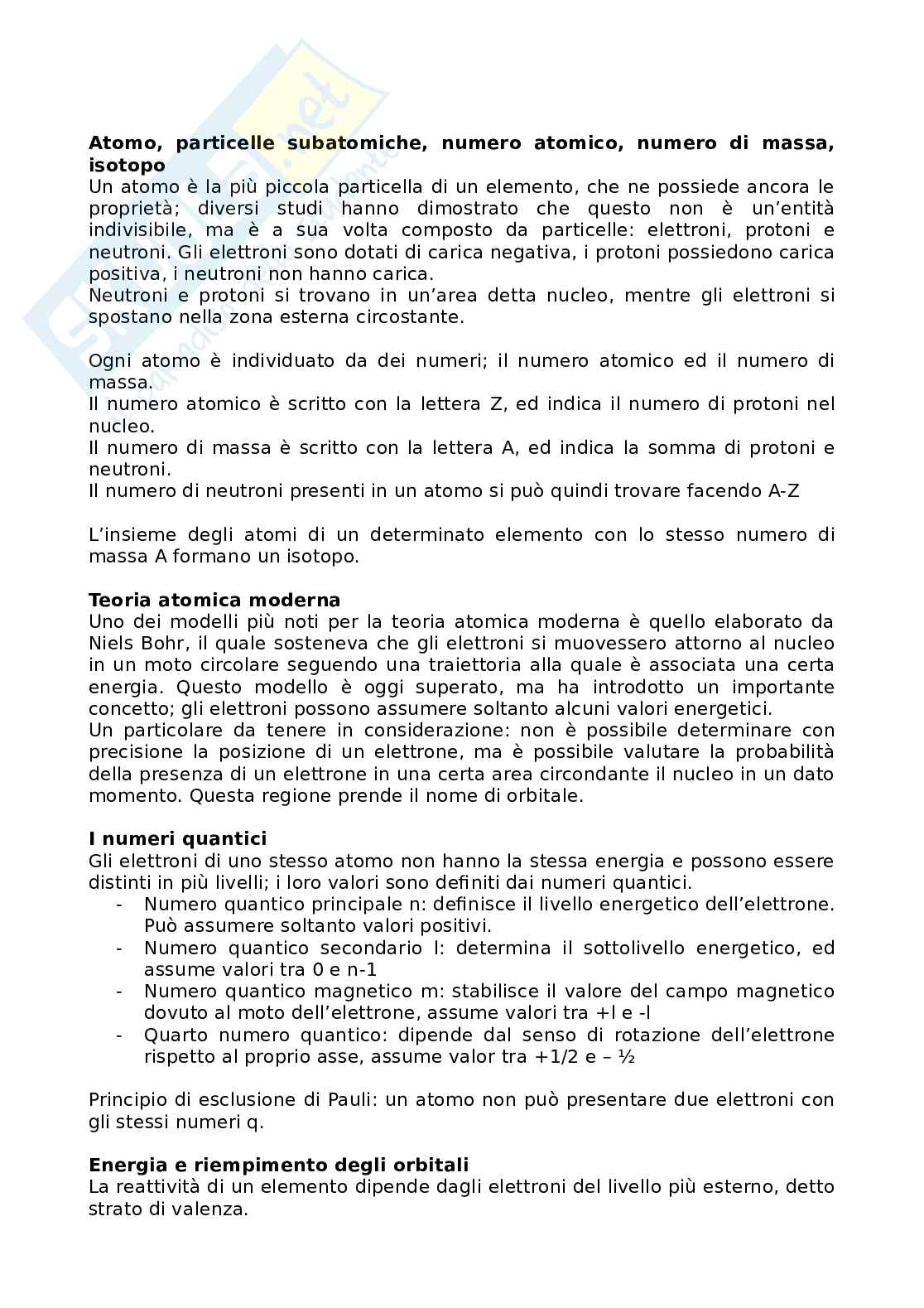chimica inorganica, cenni di chimica organica Pag. 2