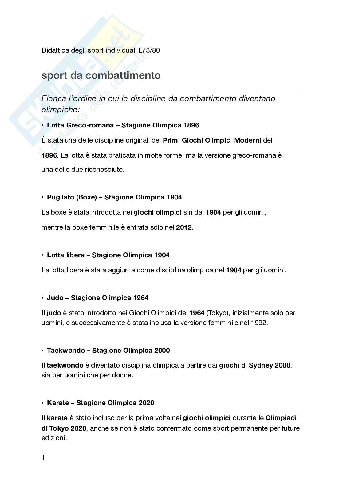 Domande aperte Didattica degli sport individuali Pag. 16