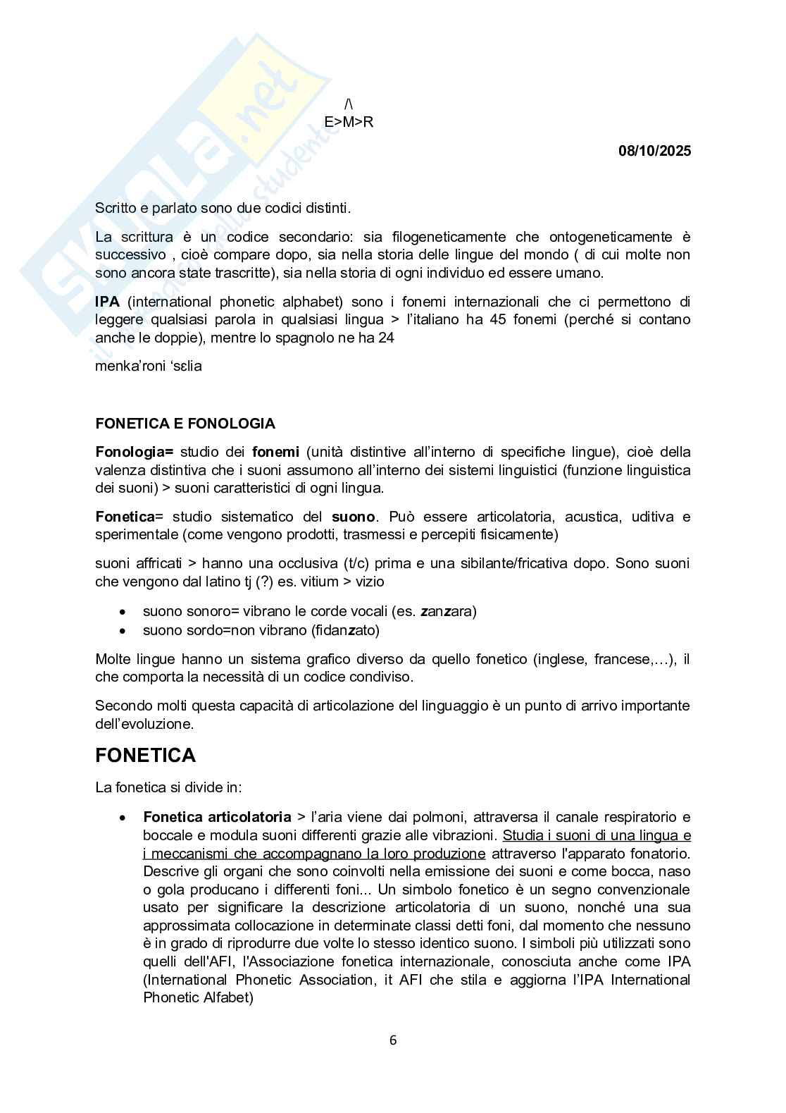Appunti di Linguistica e comunicazione Pag. 6