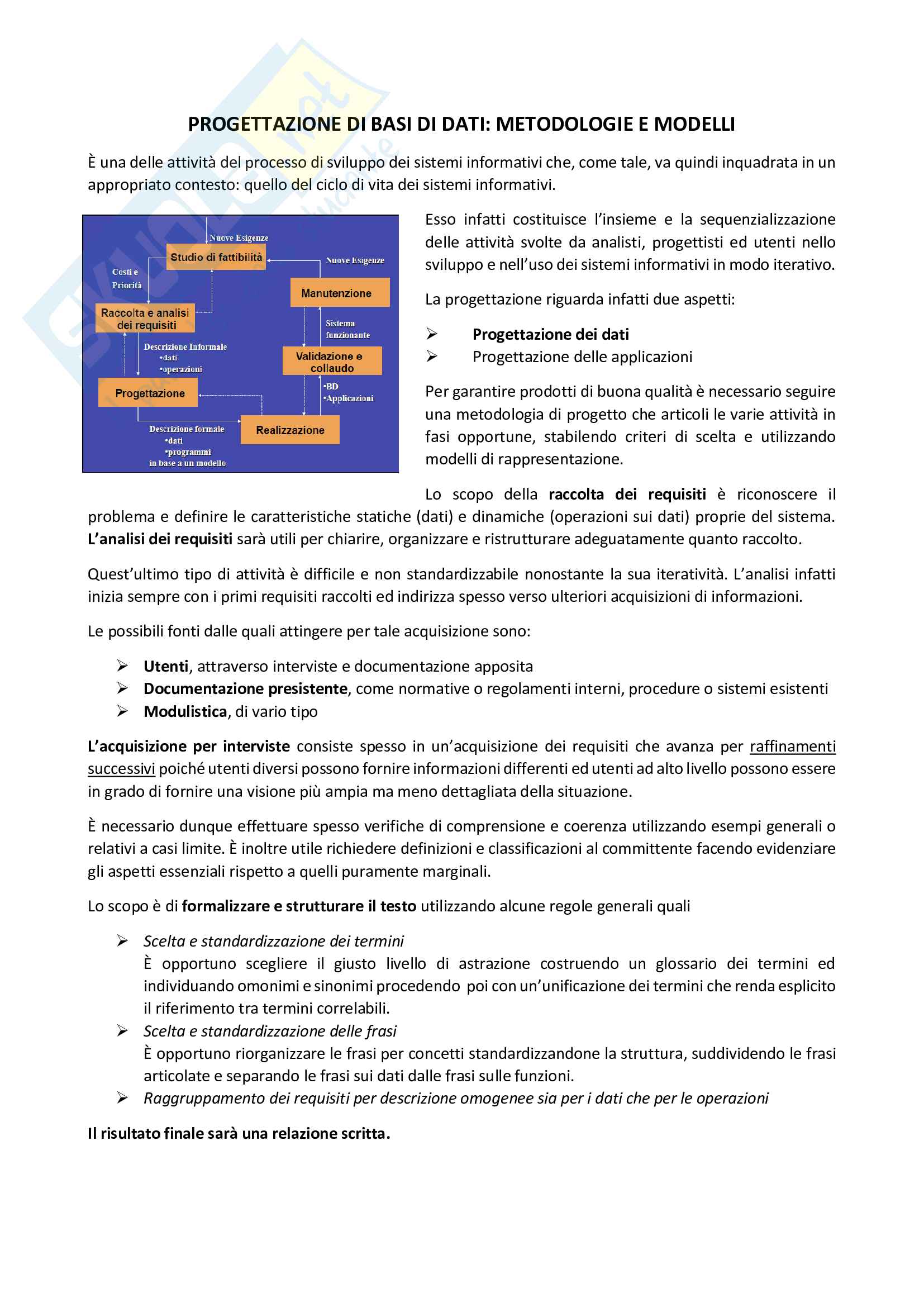 Corso di Sistemi informativi e basi di dati Pag. 11