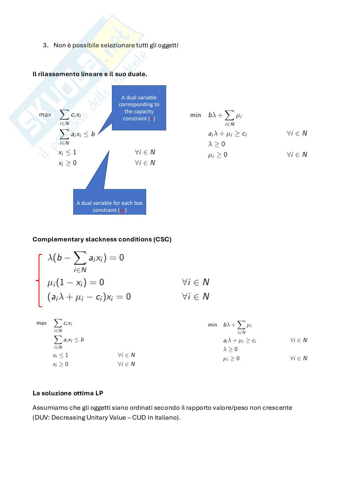 Appunti Optimization and data science for management secondo parziale (in italiano) Pag. 61