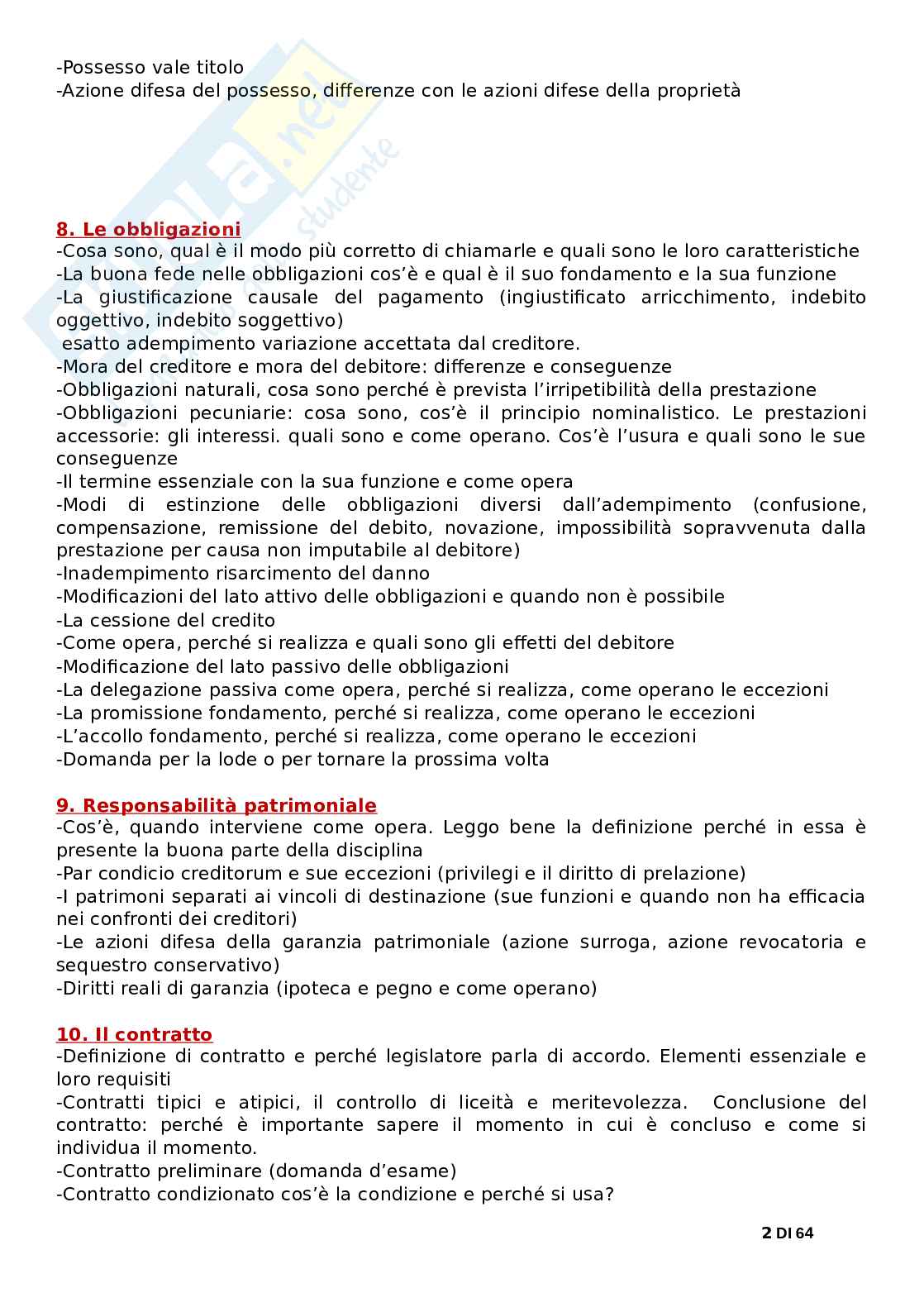 Esame di diritto privato Pag. 2