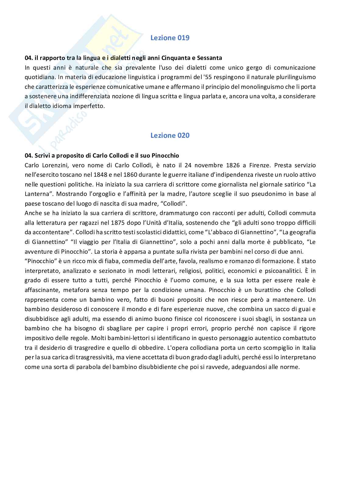 Paniere con risposte aperte di letteratura per l'infanzia Pag. 11