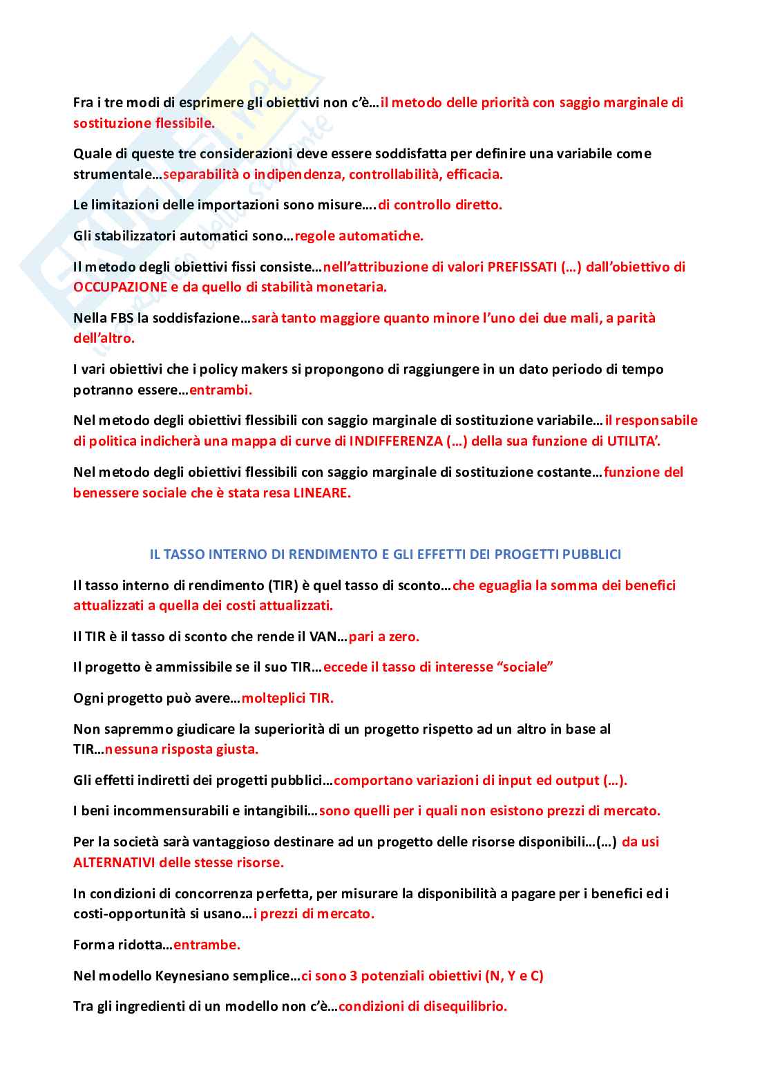 Paniere multiple organizzate di Economia pubblica Pag. 6