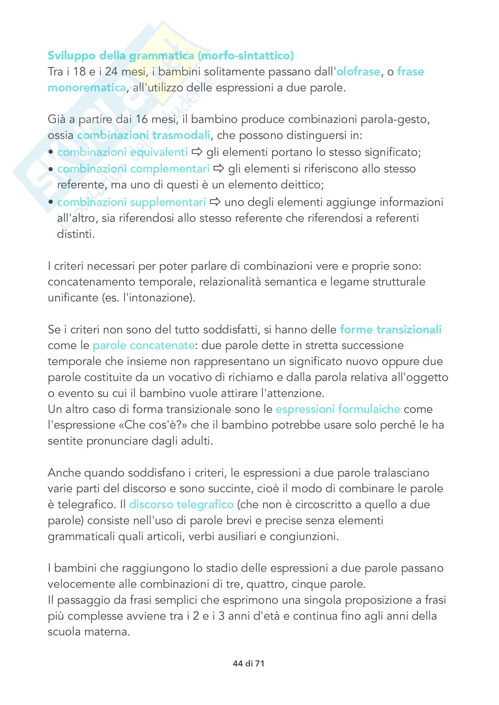 Riassunti per secondo parziale di Psicologia dello Sviluppo Pag. 6