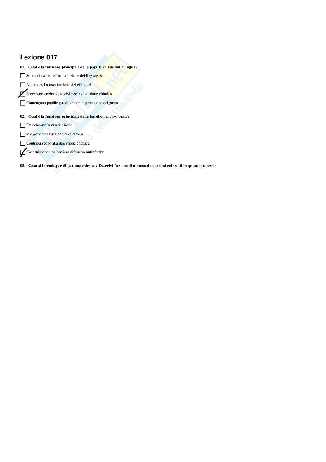 Paniere di Fisiologia dei nutrienti (2026) - Risposte multiple corrette Pag. 16