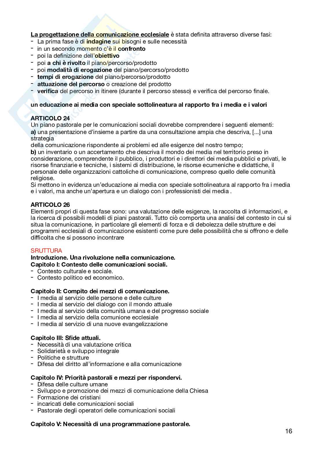 Appunti per l'esame di Teologia della comunicazione   Pag. 16