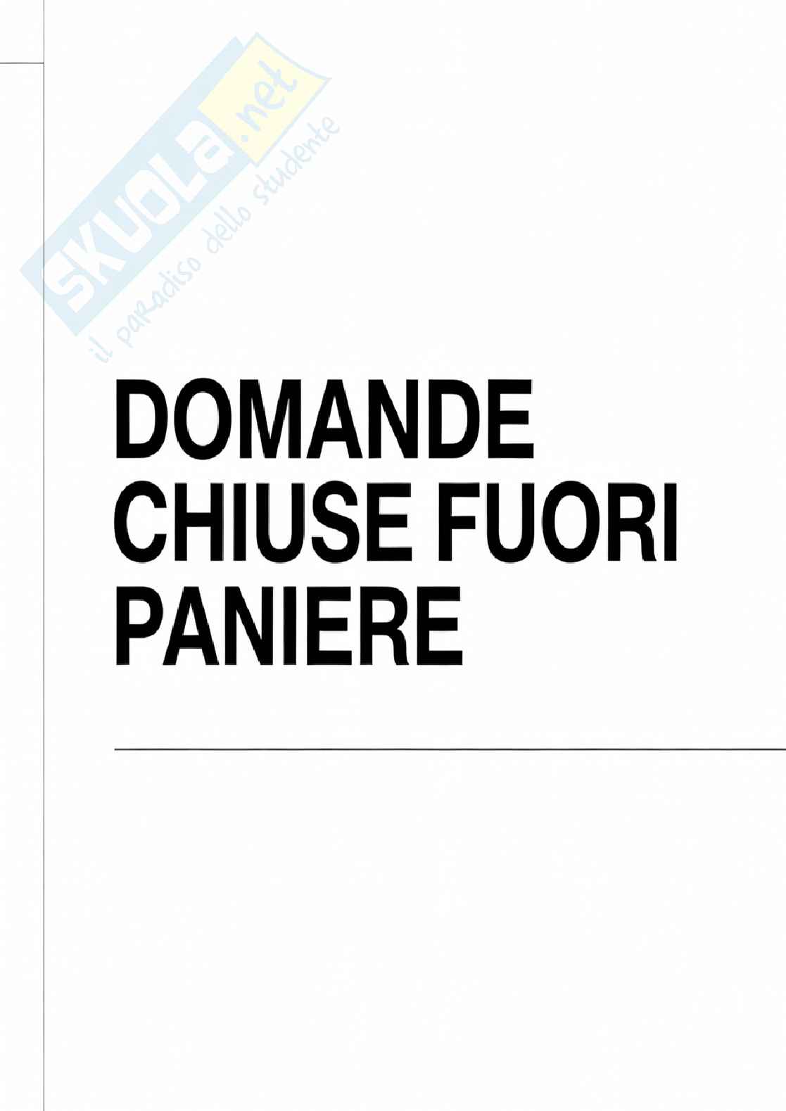 Fisica – Preparazione esame – Risposte chiuse fuori paniere (circa 11 pagine) – A.A. 2025/2026 Pag. 1