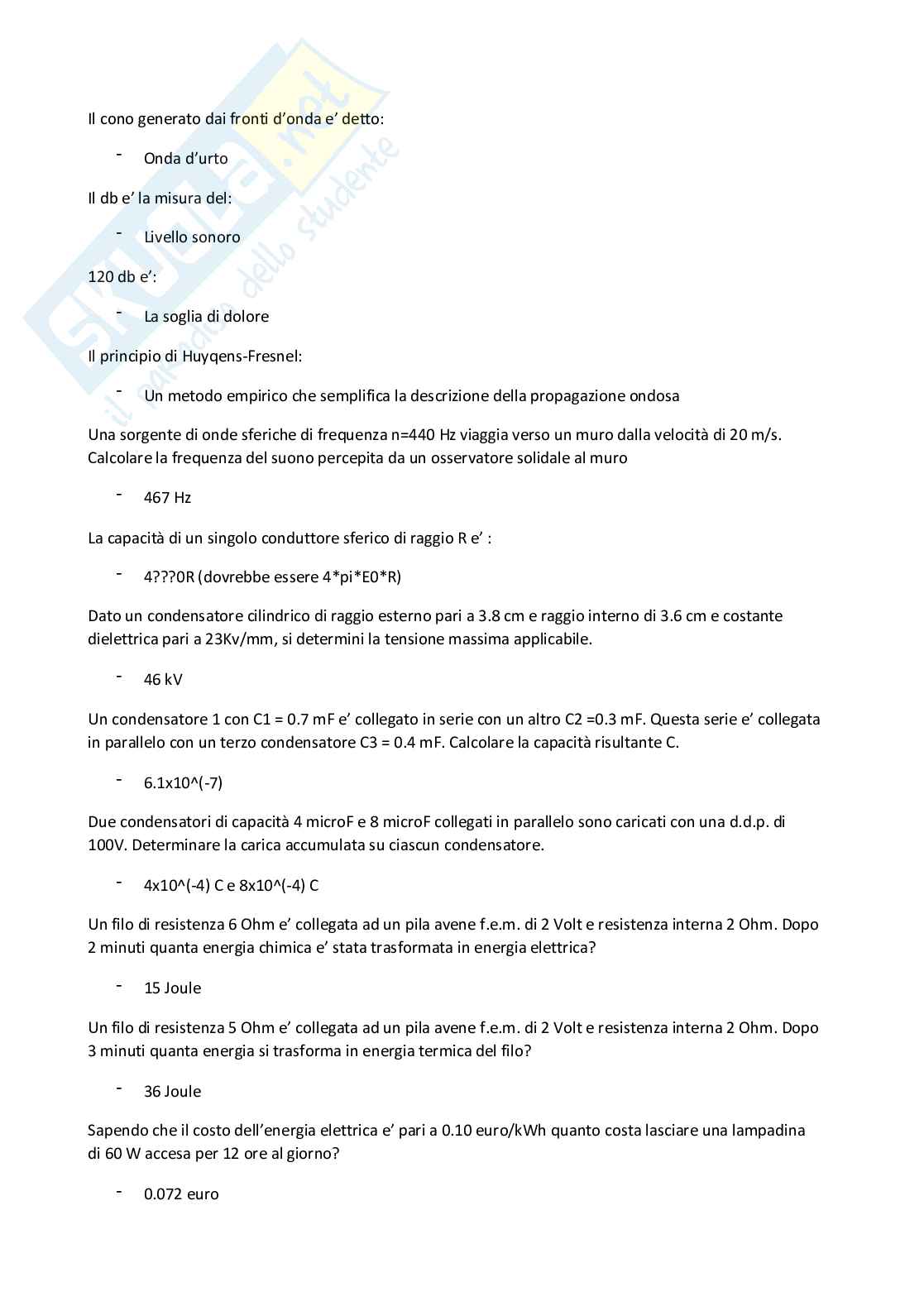 Fisica – Preparazione esame – Risposte chiuse fuori paniere (circa 11 pagine) – A.A. 2025/2026 Pag. 6
