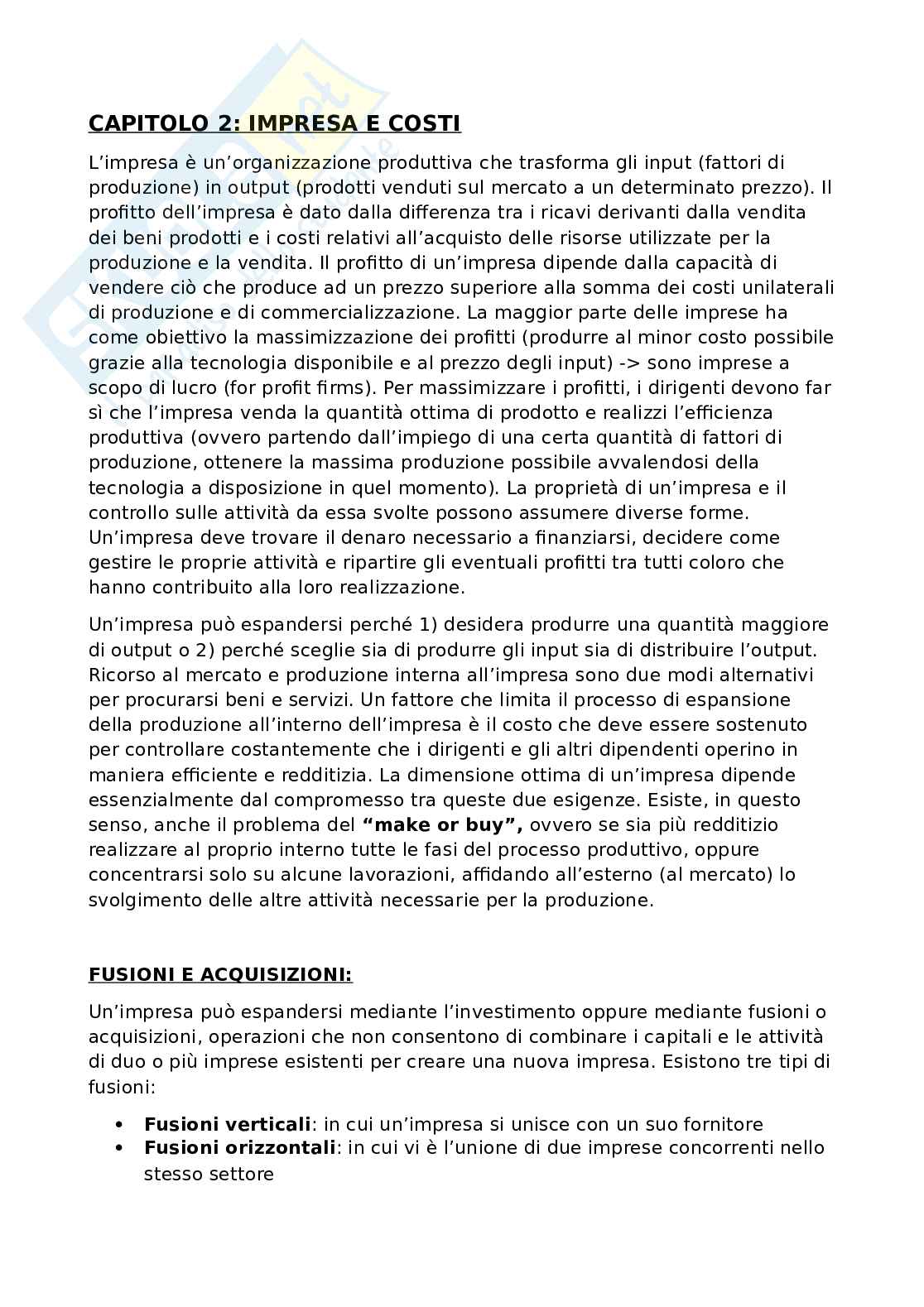 Riassunto esame Marketing e strategie d'impresa, Prof. Carlei Vittorio, libro consigliato Modern Industrial Organization, Carlton, Perloff Pag. 1