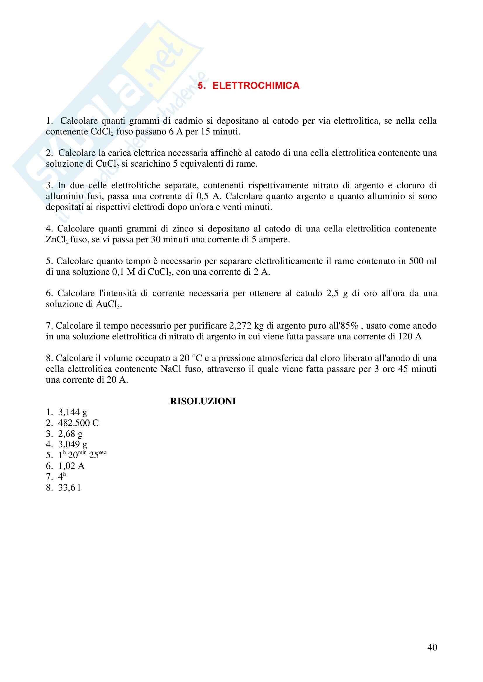 Esercizi di chimica parte 2 Pag. 41