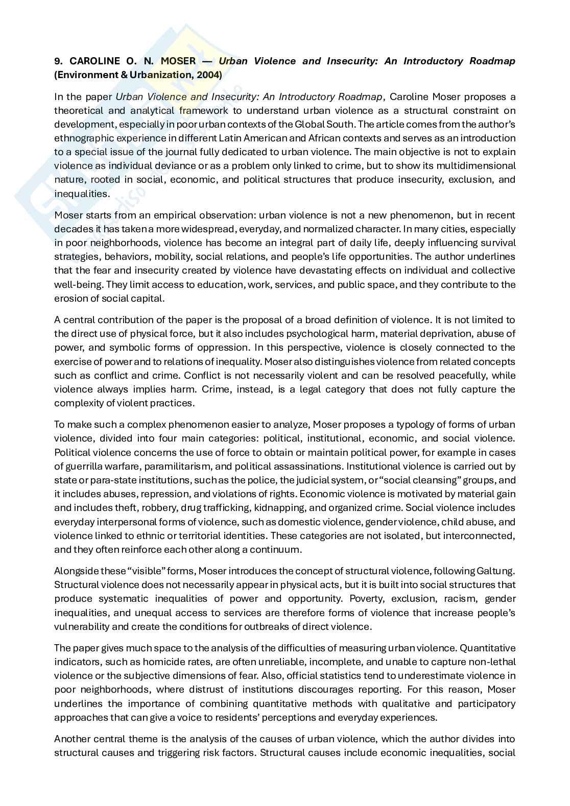 Paper Sociology of the city Pag. 11