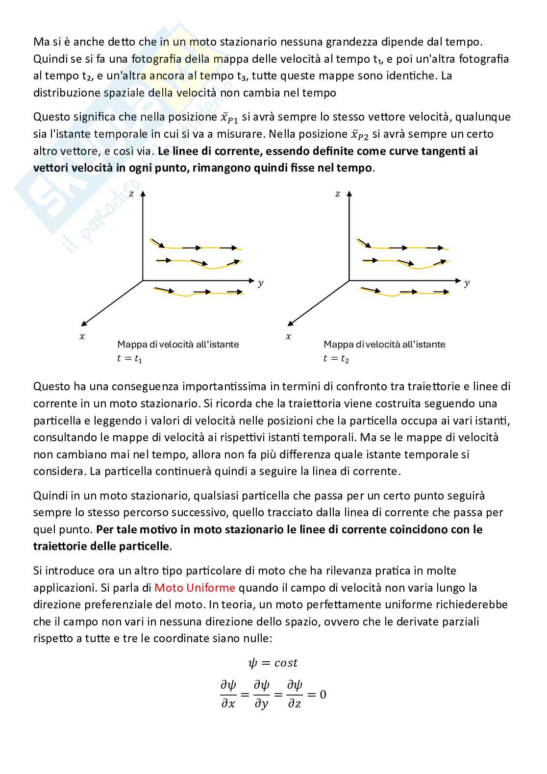 Meccanica dei fluidi, parte 4 - concetti introduttivi cinematica dei fluidi Pag. 11