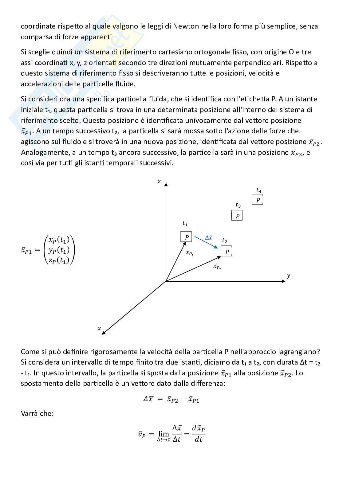 Meccanica dei fluidi, parte 4 - concetti introduttivi cinematica dei fluidi Pag. 2