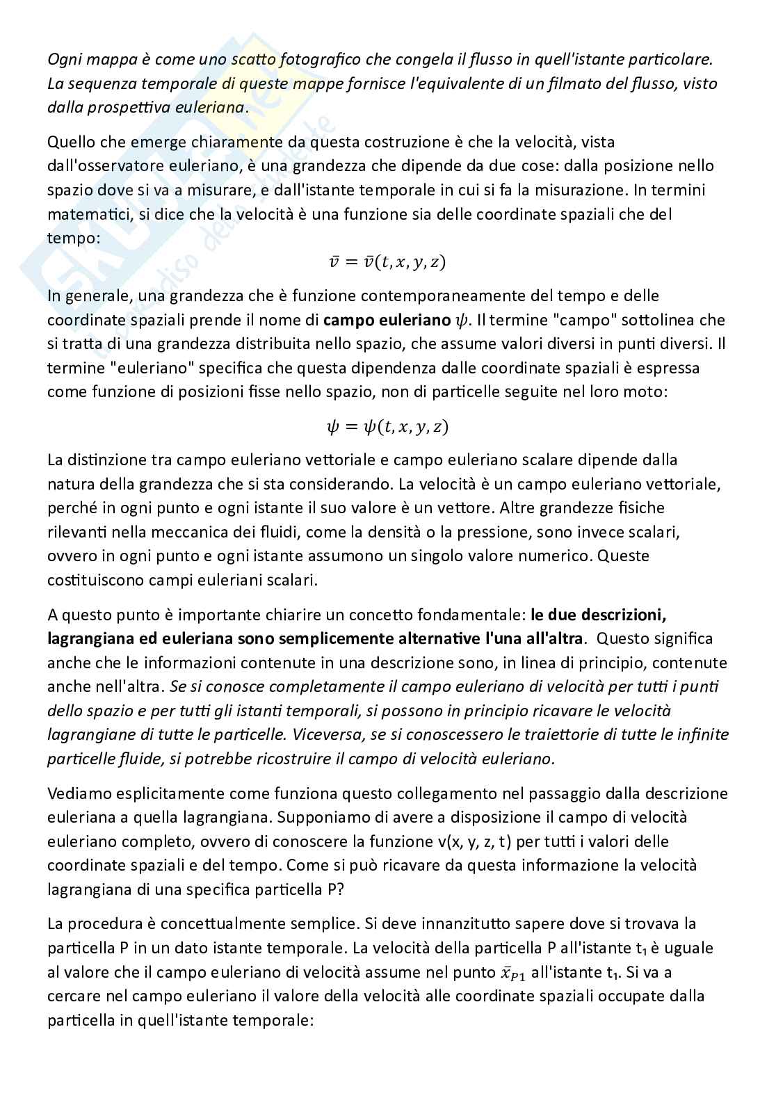 Meccanica dei fluidi, parte 4 - concetti introduttivi cinematica dei fluidi Pag. 6
