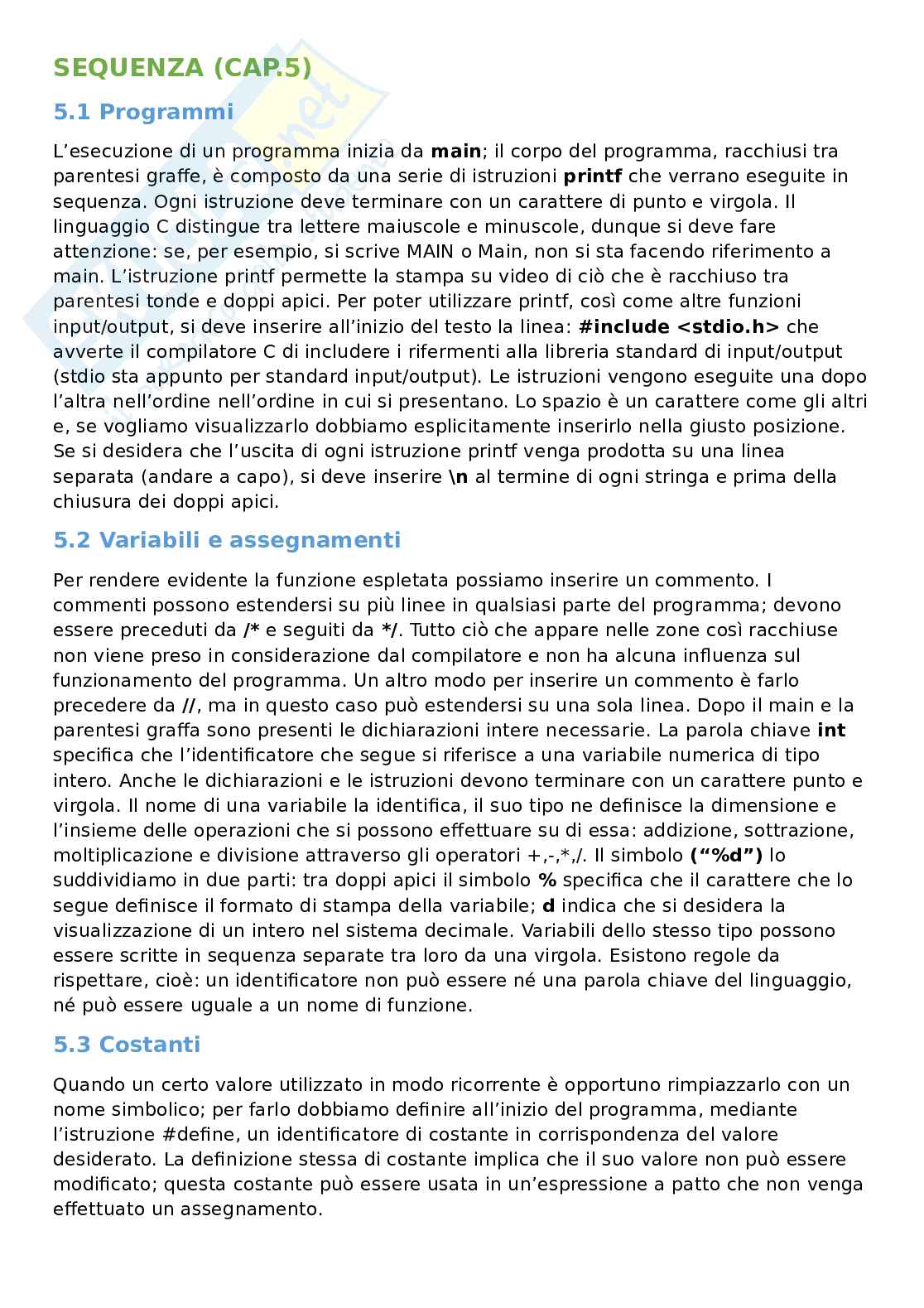 Prima parte teoria Fondamenti di informatica Pag. 1