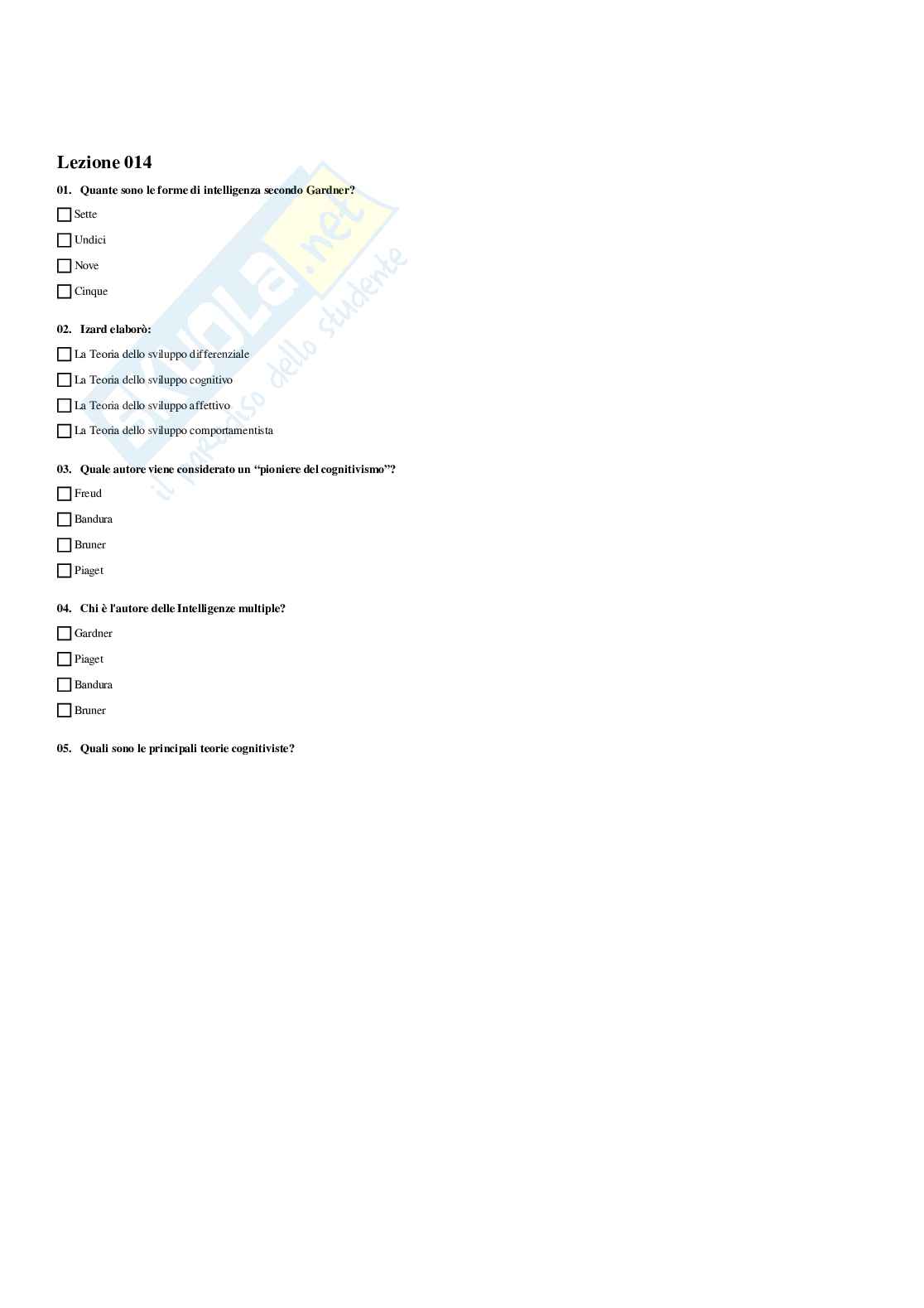 Paniere Didattica e pedagogia speciale  - Risposte multiple - aggiornato (2026) Pag. 16