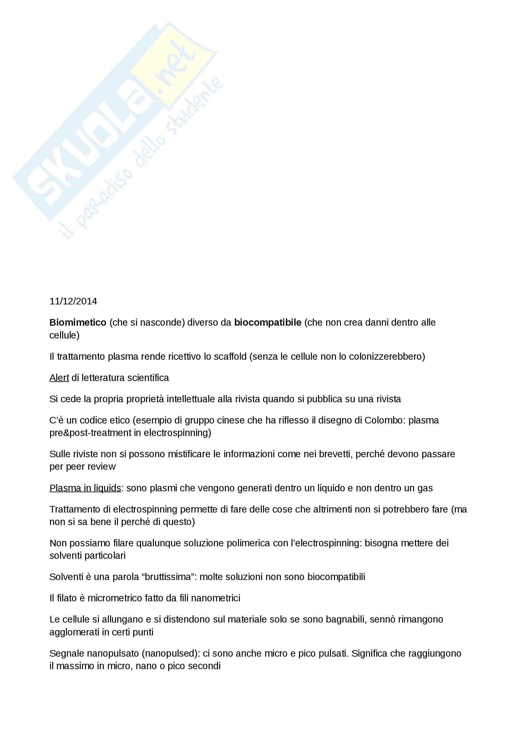 Appunti di Laboratorio di tecnologie dei materiali e applicazioni industriali dei plasmi T Pag. 26
