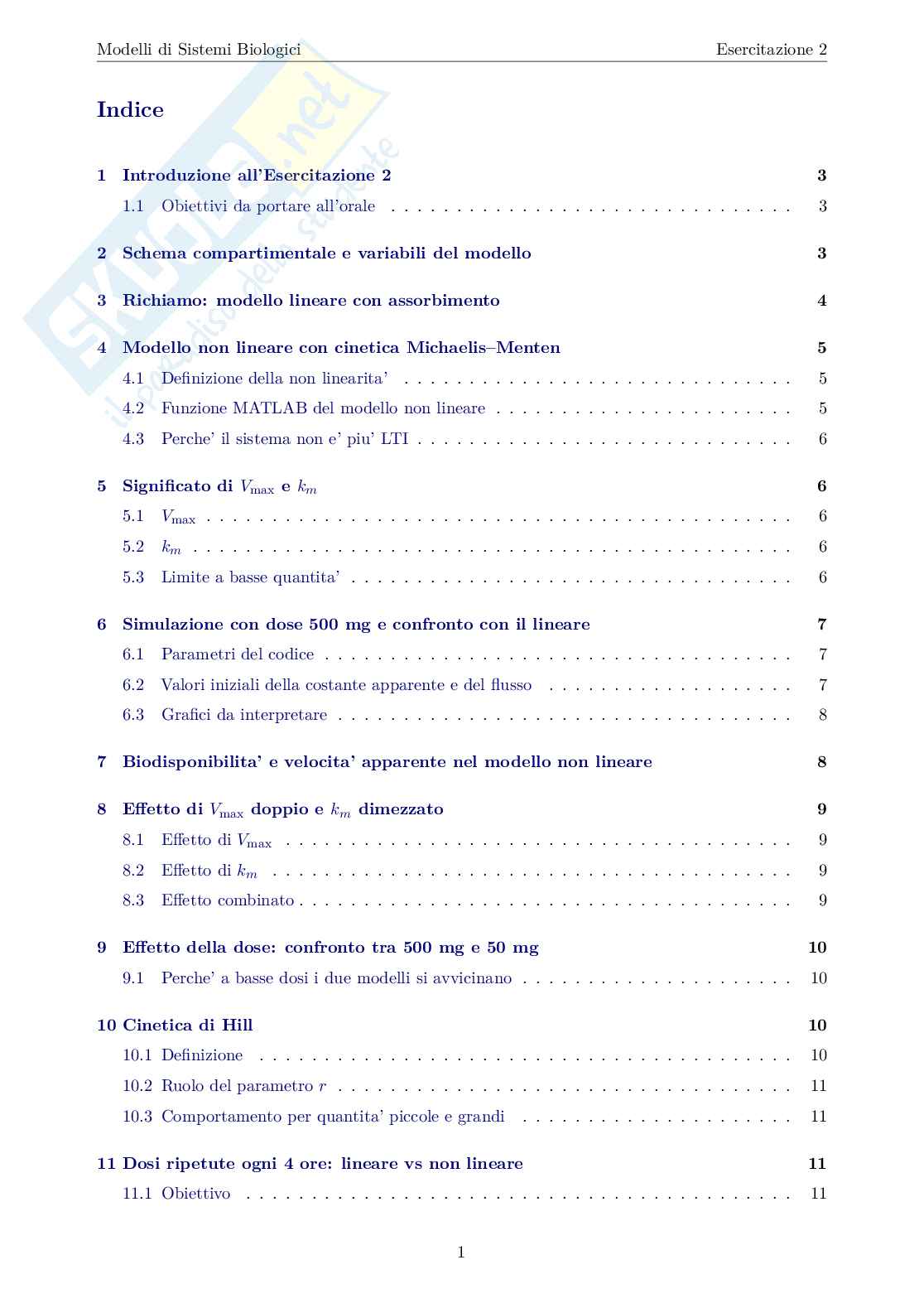 Esercitazione 2: Modelli compartimentali non lineari Pag. 2