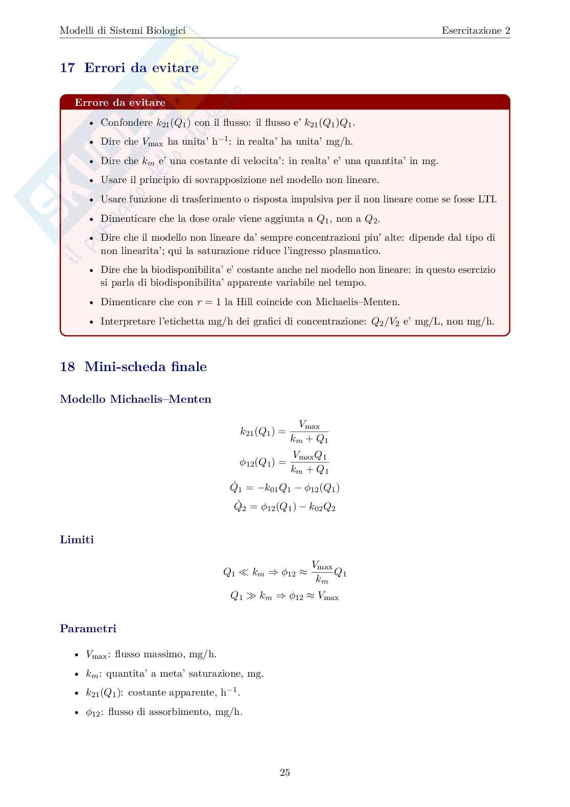 Esercitazione 2: Modelli compartimentali non lineari Pag. 26
