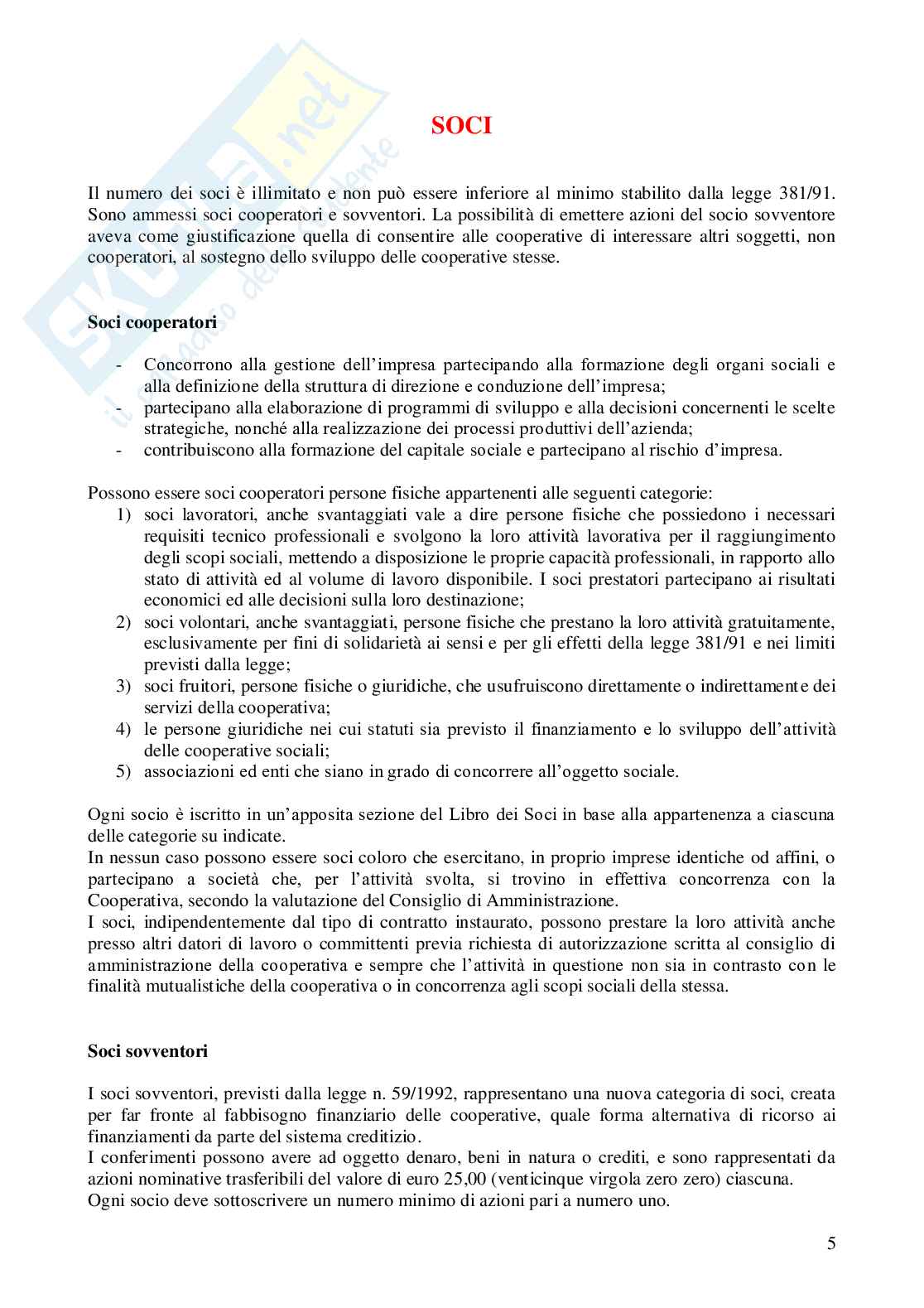 ESPERIENZA DI STAGE PRESSO UNA COOPERATIVA SOCIALE Pag. 6