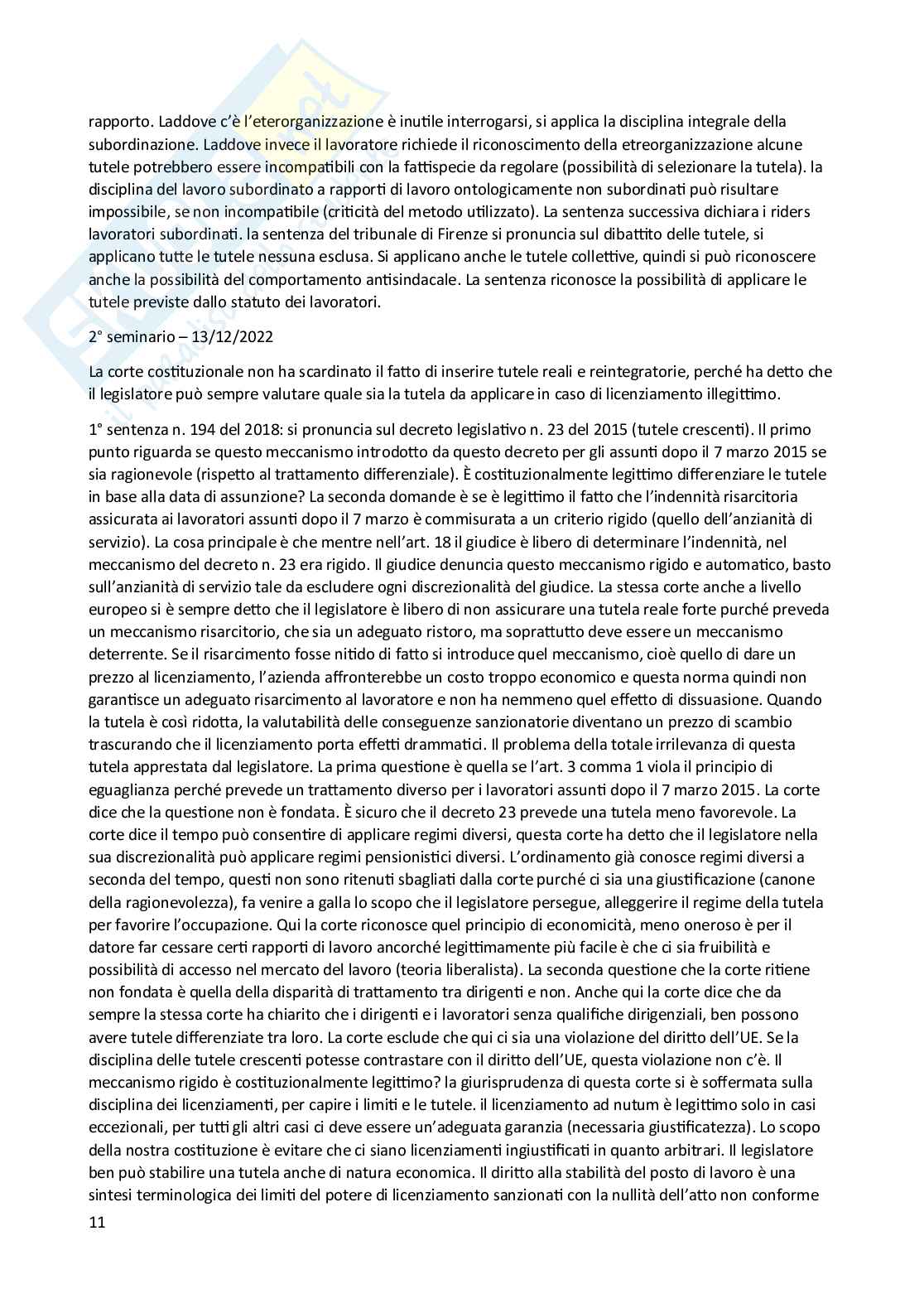 Riassunto esame Diritto del lavoro, Prof. Pascucci Paolo, libro consigliato La tutela della salute e della sicurezza sul lavoro: il Titolo I del d.lgs. n. 81/2008 dopo il Jobs Act, Pascucci Pag. 11