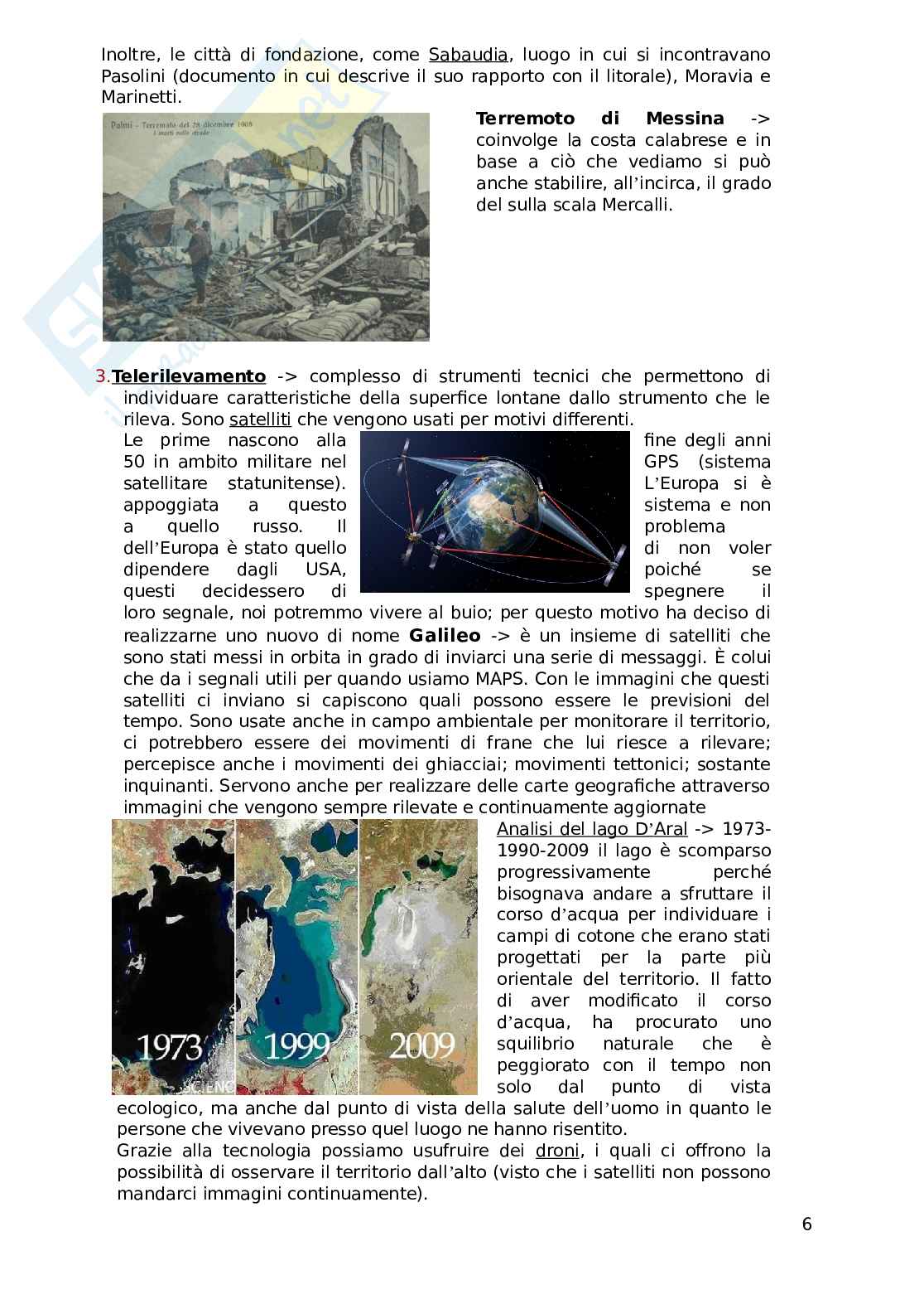 Riassunto esame Geografia generale, Prof. Leonardi Sandra, libro consigliato Geografia generale. Un'introduzione, De Vecchis, F. Fatigati Pag. 6