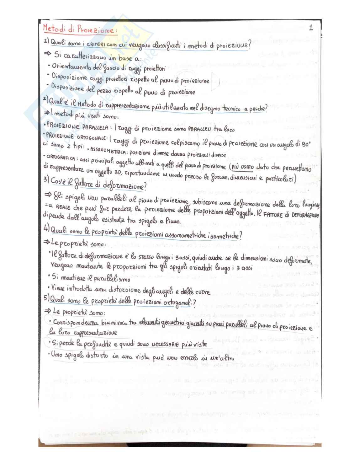 Appunti Completi di Disegno meccanico (esame orale) Pag. 1