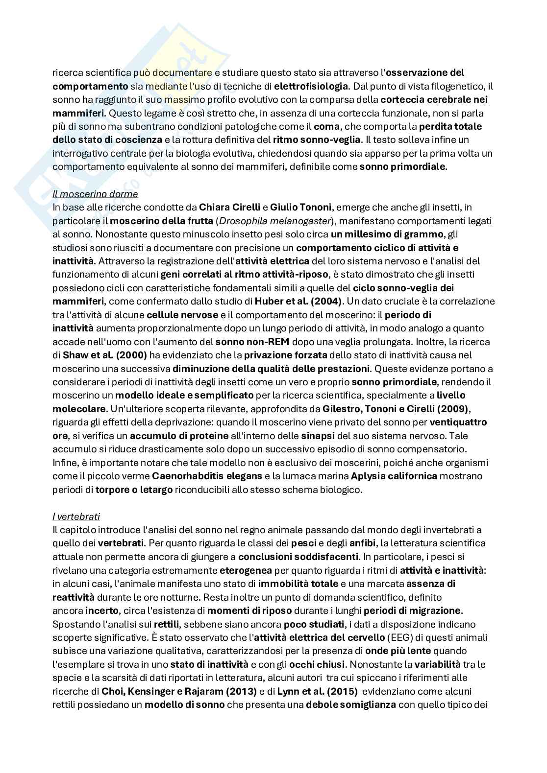 Riassunto esame Psicologia generale, Prof. Balzarotti Stefania, libro consigliato Dormire forse sognare , Strata  Pag. 11