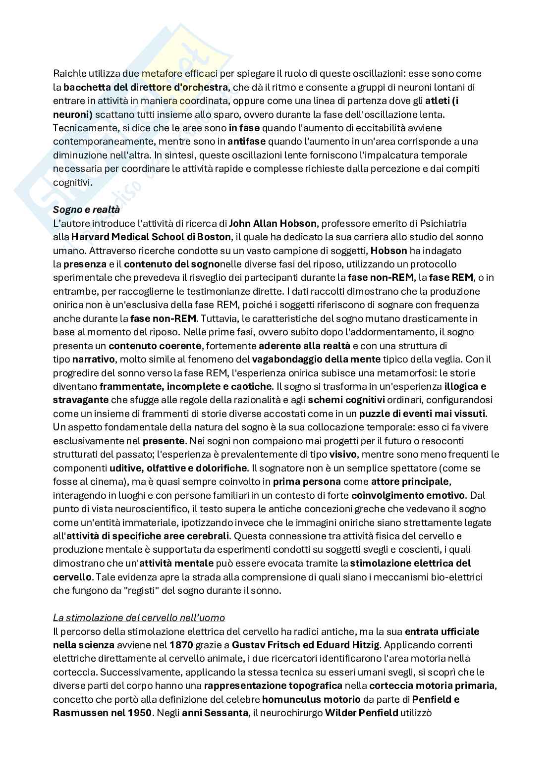 Riassunto esame Psicologia generale, Prof. Balzarotti Stefania, libro consigliato Dormire forse sognare , Strata  Pag. 31