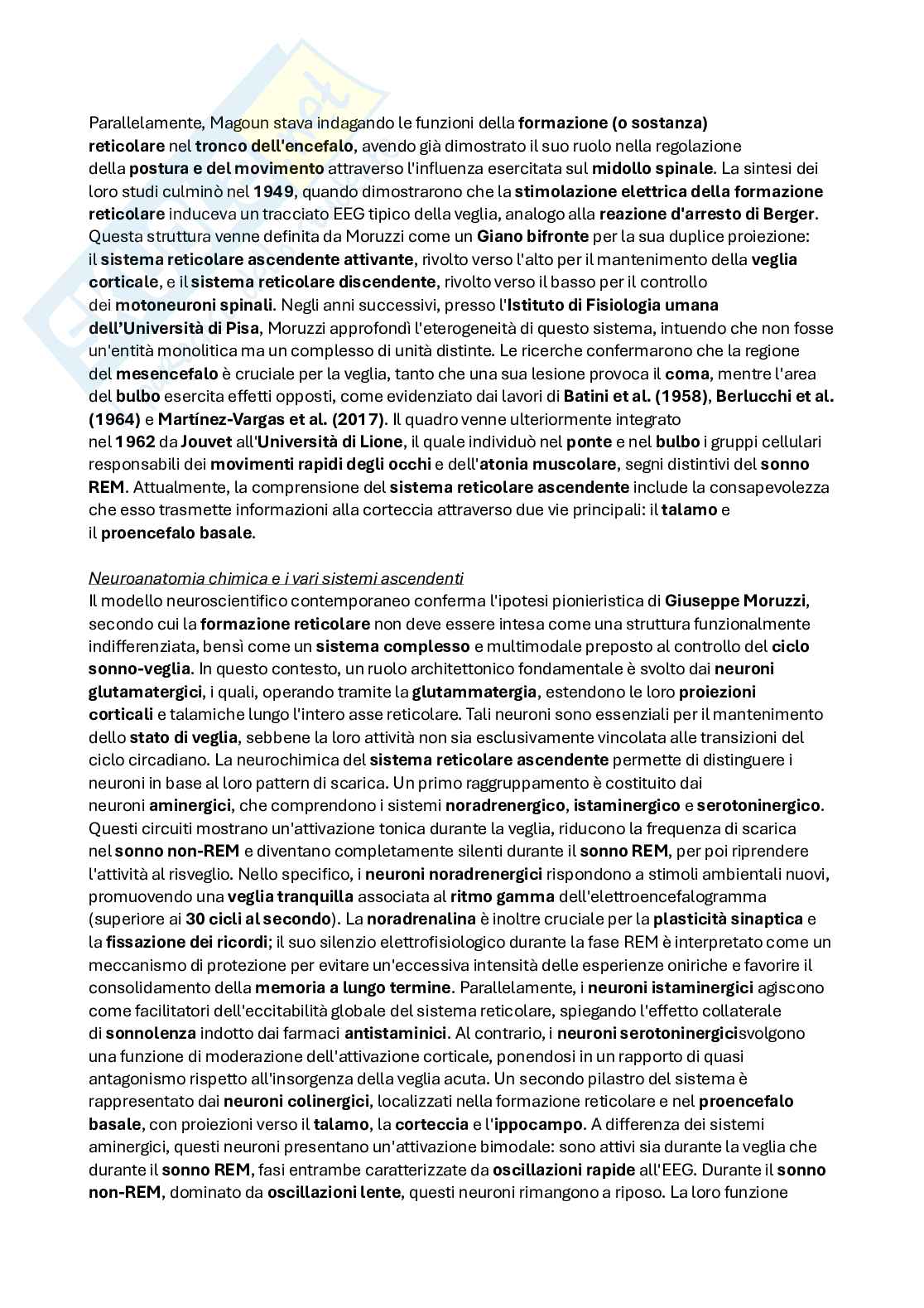 Riassunto esame Psicologia generale, Prof. Balzarotti Stefania, libro consigliato Dormire forse sognare , Strata  Pag. 6
