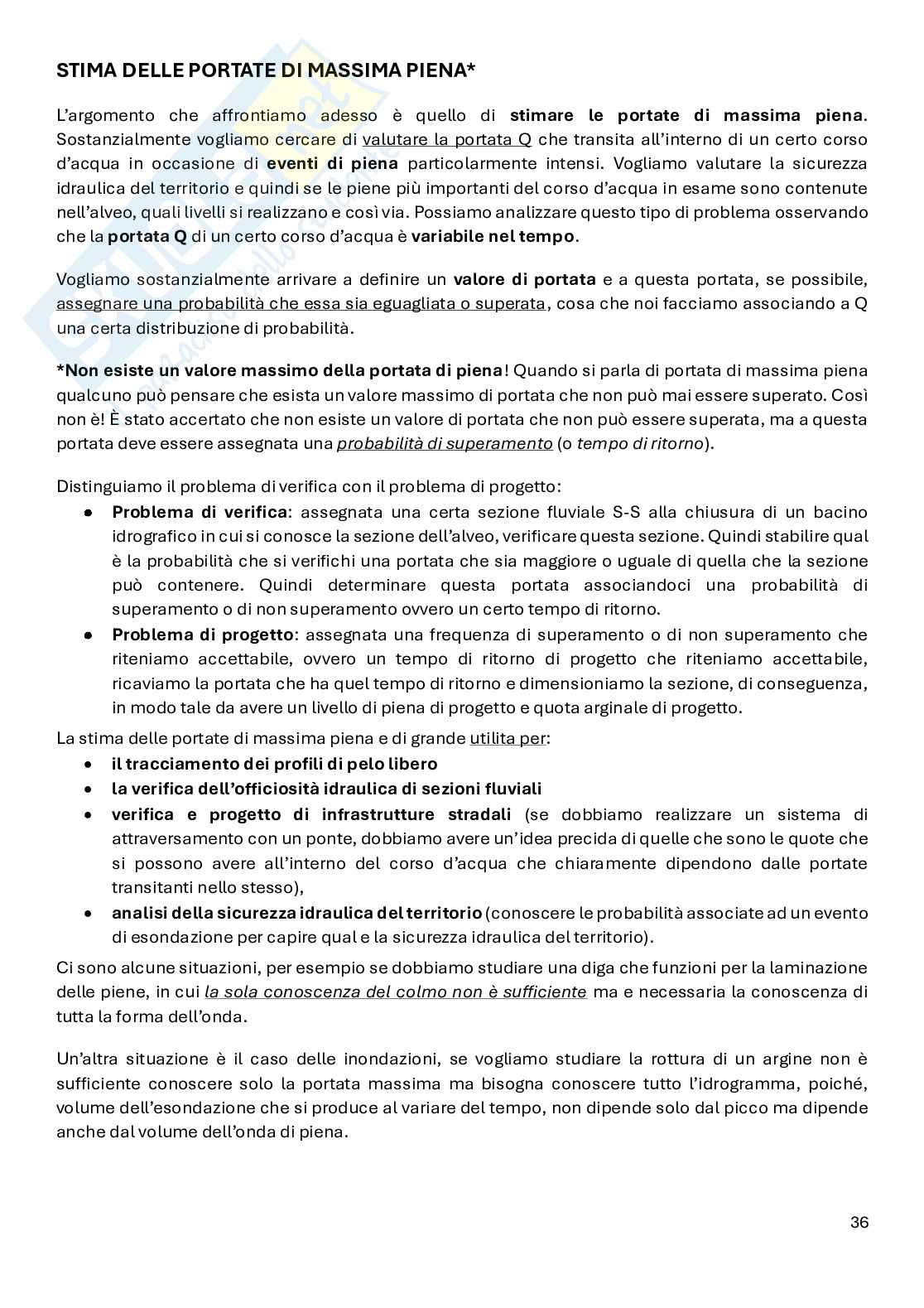 Costruzioni idrauliche - Parte 1  Pag. 36