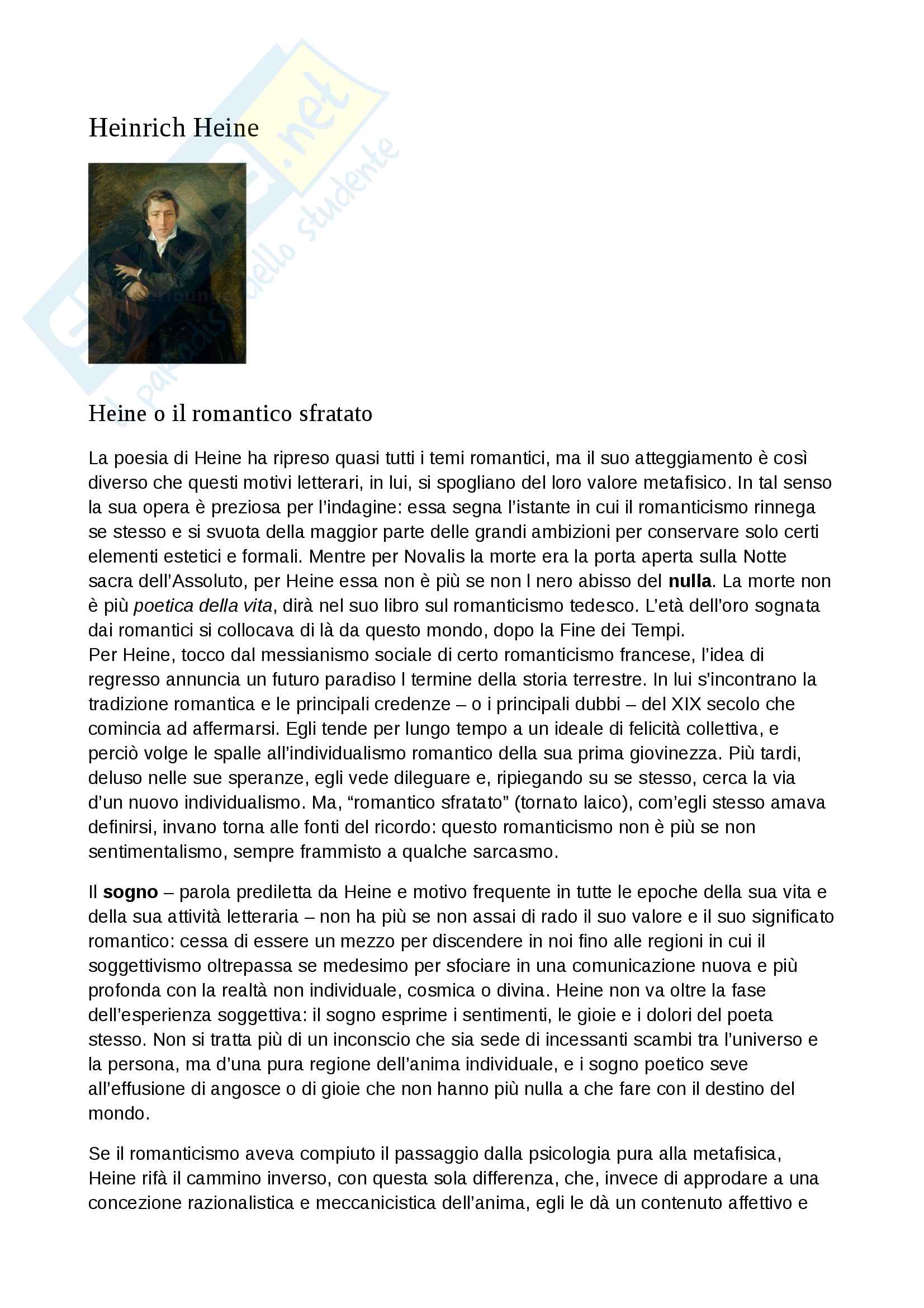 Il Romanticismo tedesco da Schlegel a Heine con approfondimenti Pag. 61