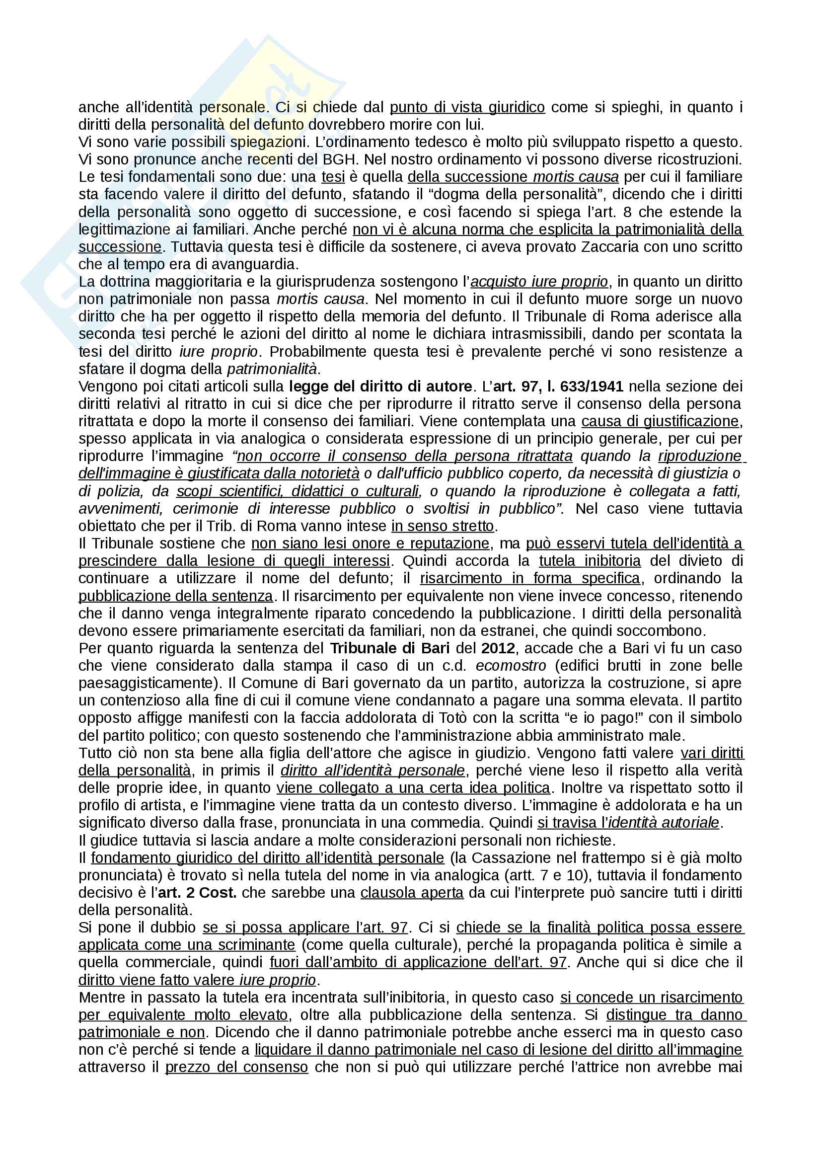 Appunti delle lezioni sui casi di diritto delle successioni Pag. 2