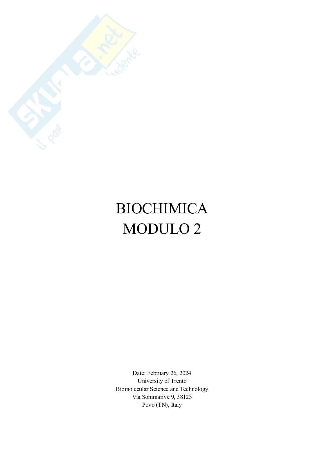 Biochimica 2 Pag. 1