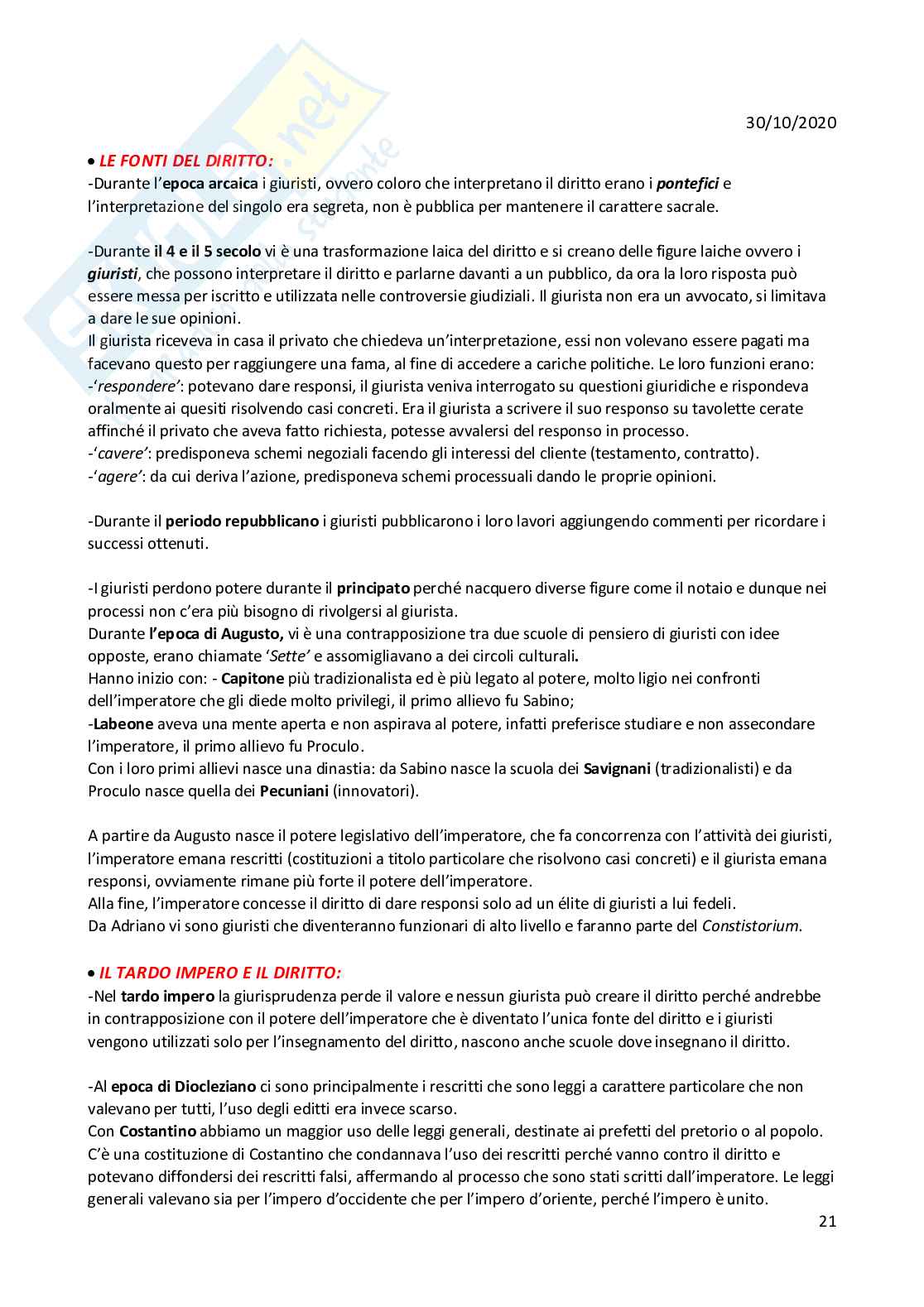 Appunti Elementi di diritto romano pubblico e privato Pag. 21
