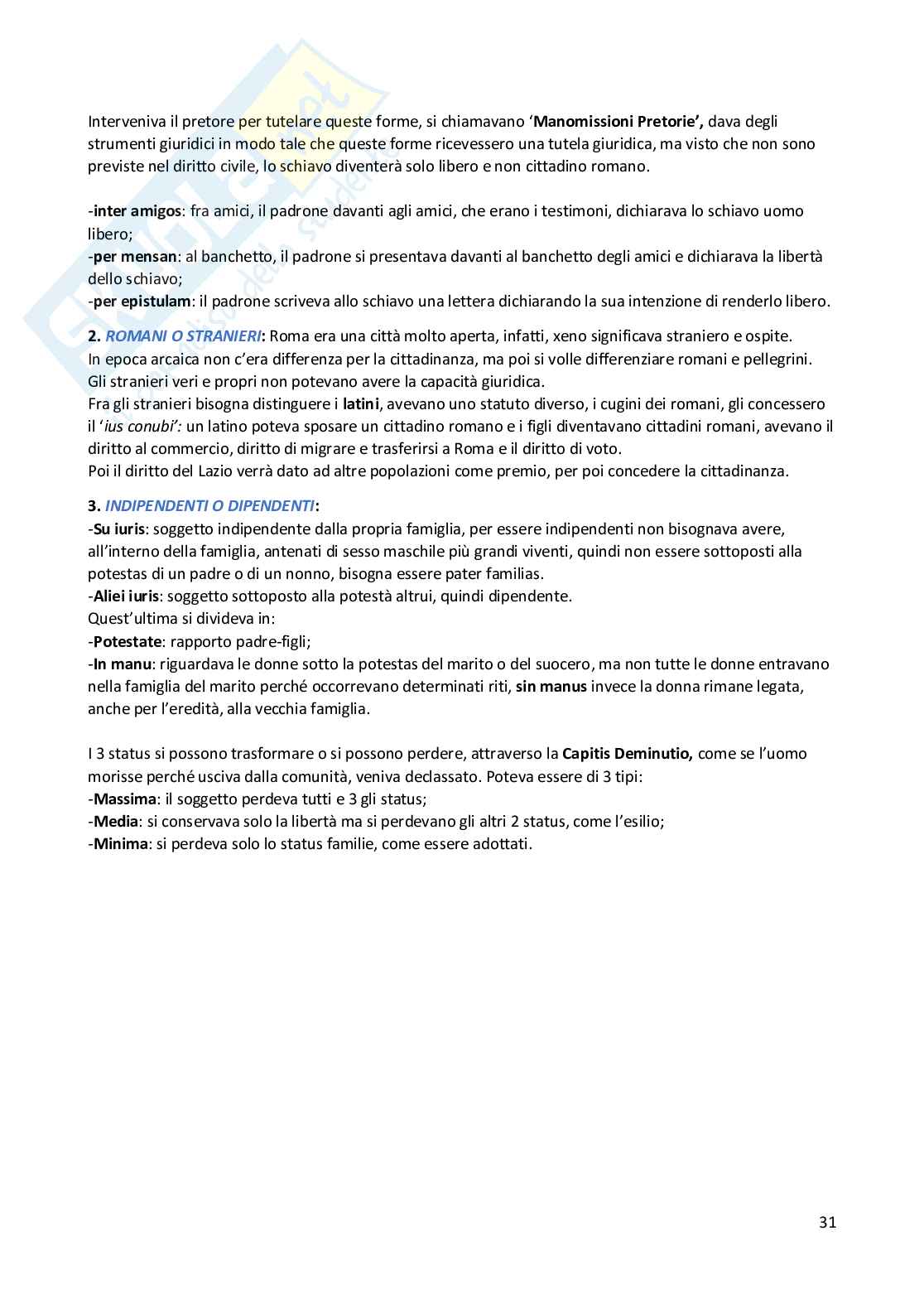Appunti Elementi di diritto romano pubblico e privato Pag. 31