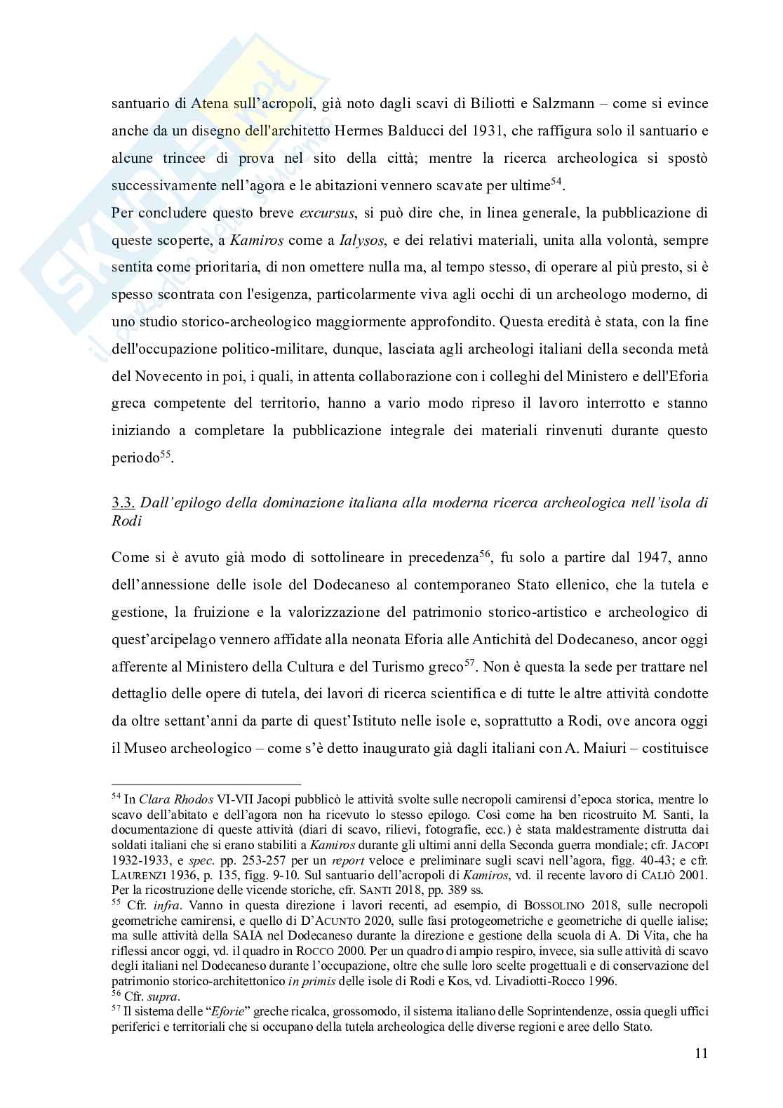 Archeologia a Rodi dalla fine del XIX secolo Pag. 11