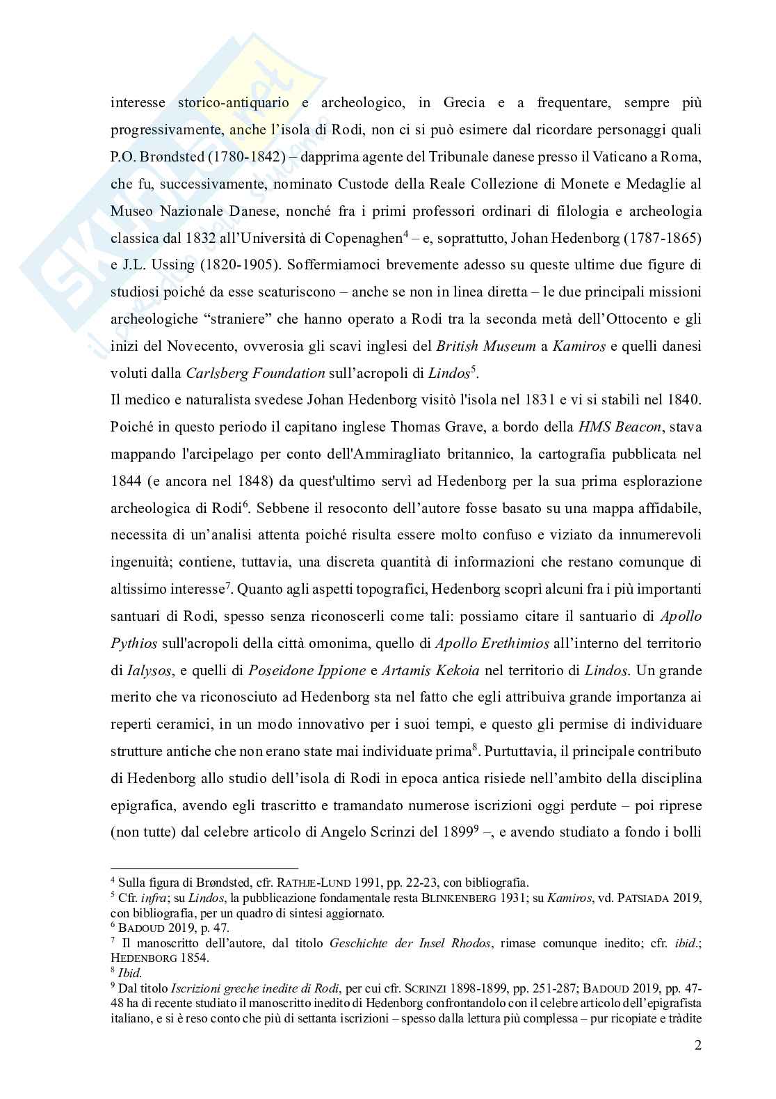 Archeologia a Rodi dalla fine del XIX secolo Pag. 2