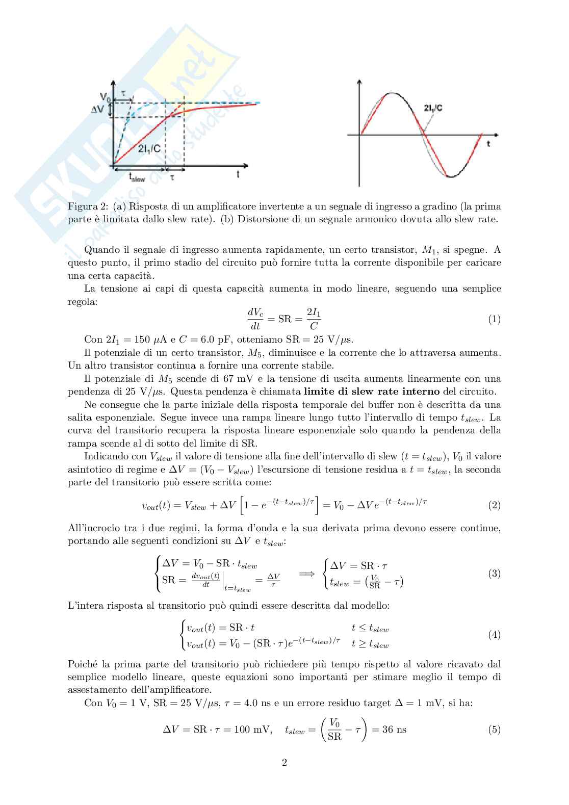 Risposta lineare, Slew Rate OTA: parte 2 Pag. 2