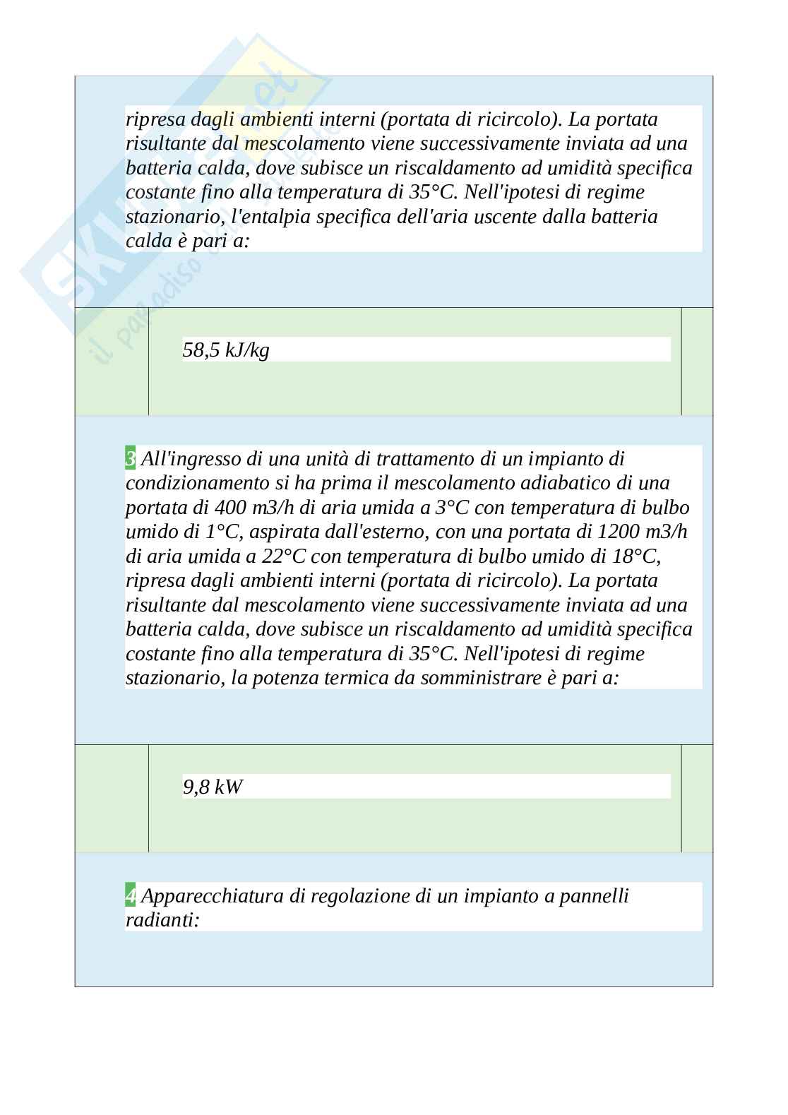 Tutte le 620 domande e risposte esame di Impianti termotecnici - 105 Pagine - Anno Accademico 2024 Pag. 6