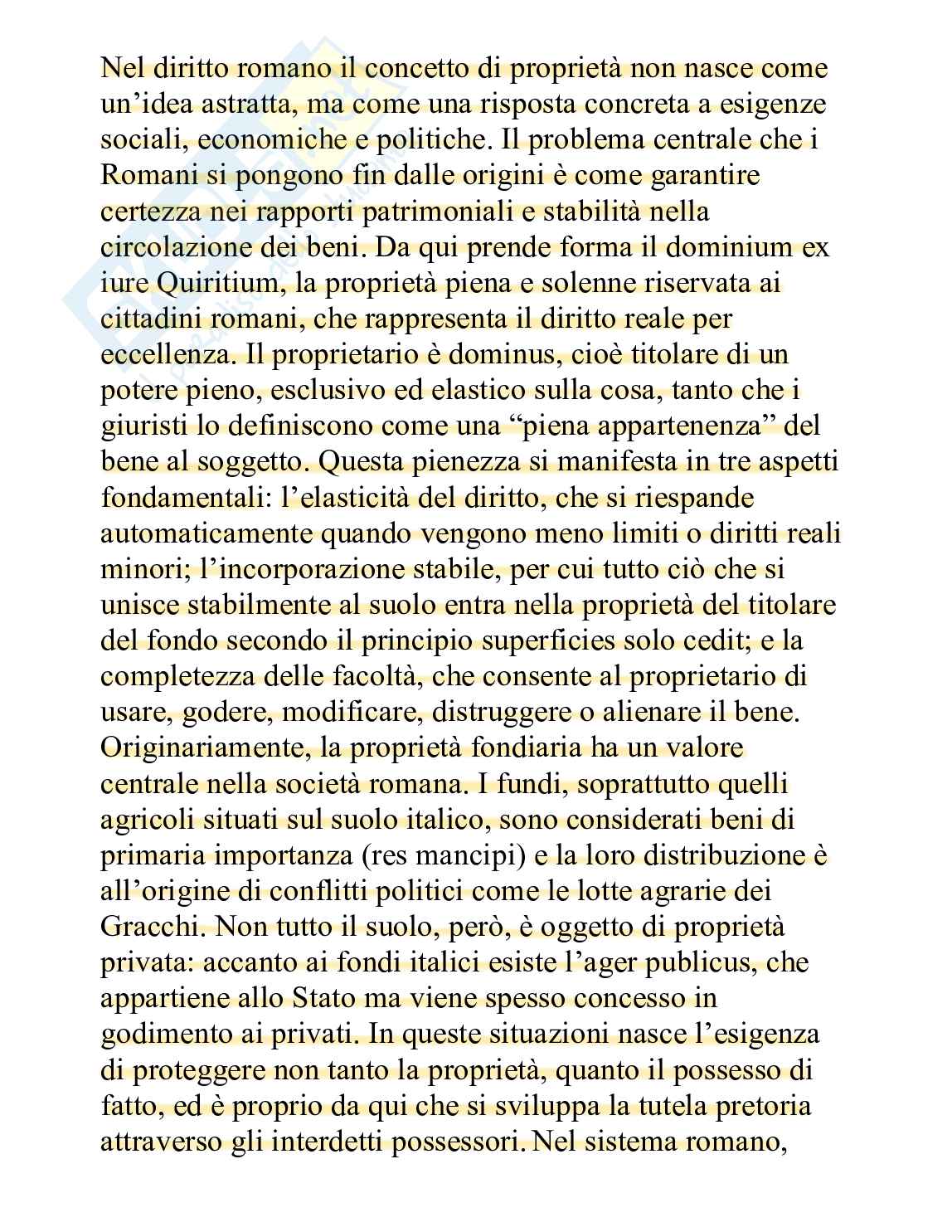 Riassunto esame Diritto romano, Prof. Longo Rosaria, libro consigliato Profili istituzionali di diritto privato romano, seconda parte, Nicosia  Pag. 1
