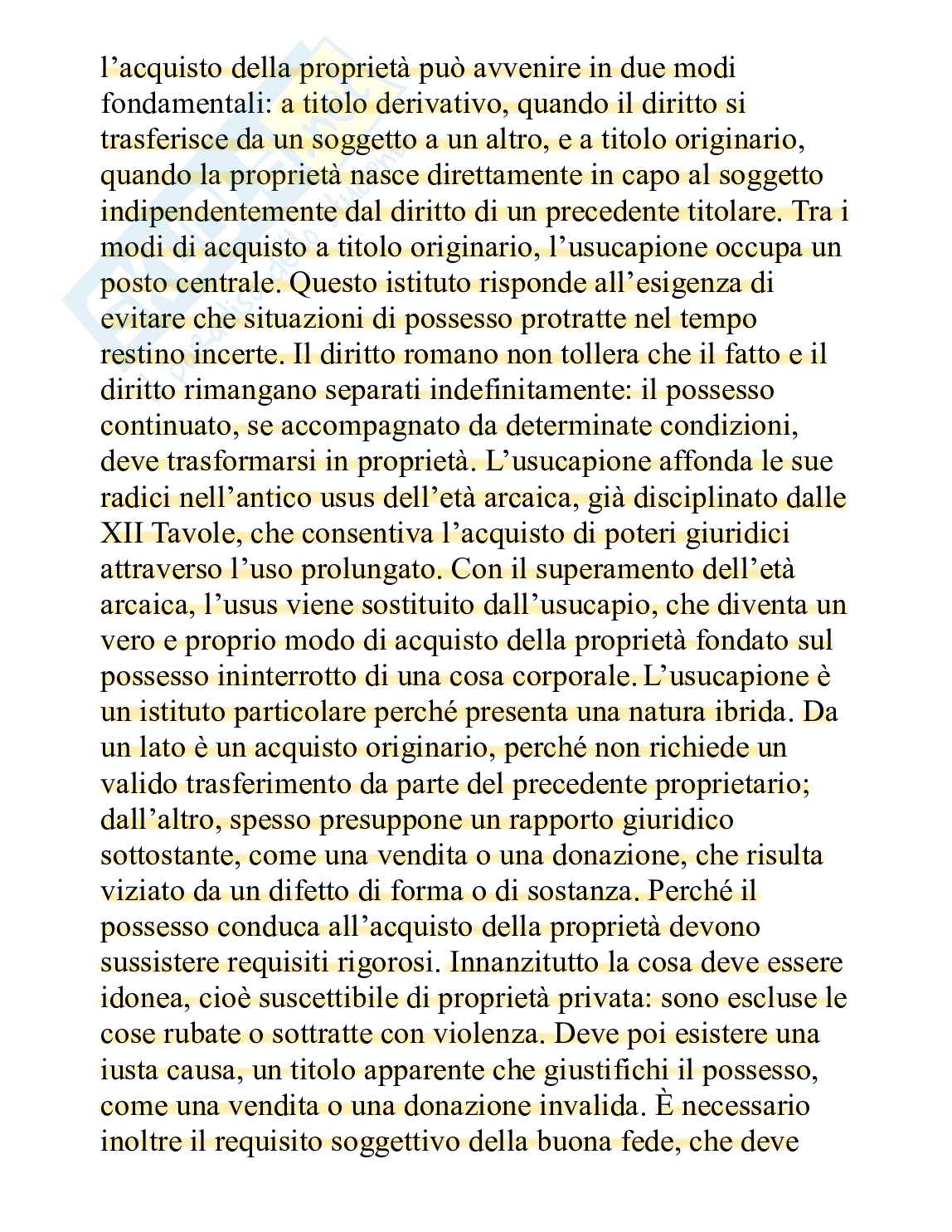 Riassunto esame Diritto romano, Prof. Longo Rosaria, libro consigliato Profili istituzionali di diritto privato romano, seconda parte, Nicosia  Pag. 2