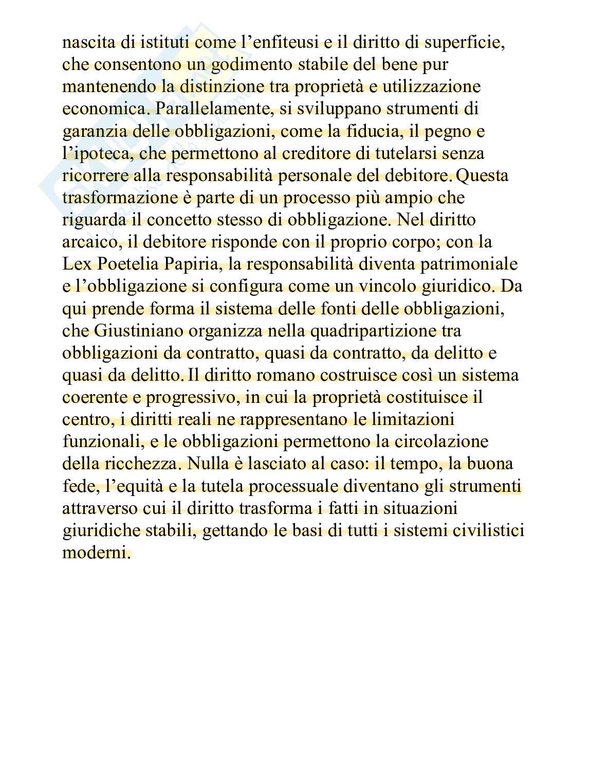 Riassunto esame Diritto romano, Prof. Longo Rosaria, libro consigliato Profili istituzionali di diritto privato romano, seconda parte, Nicosia  Pag. 6